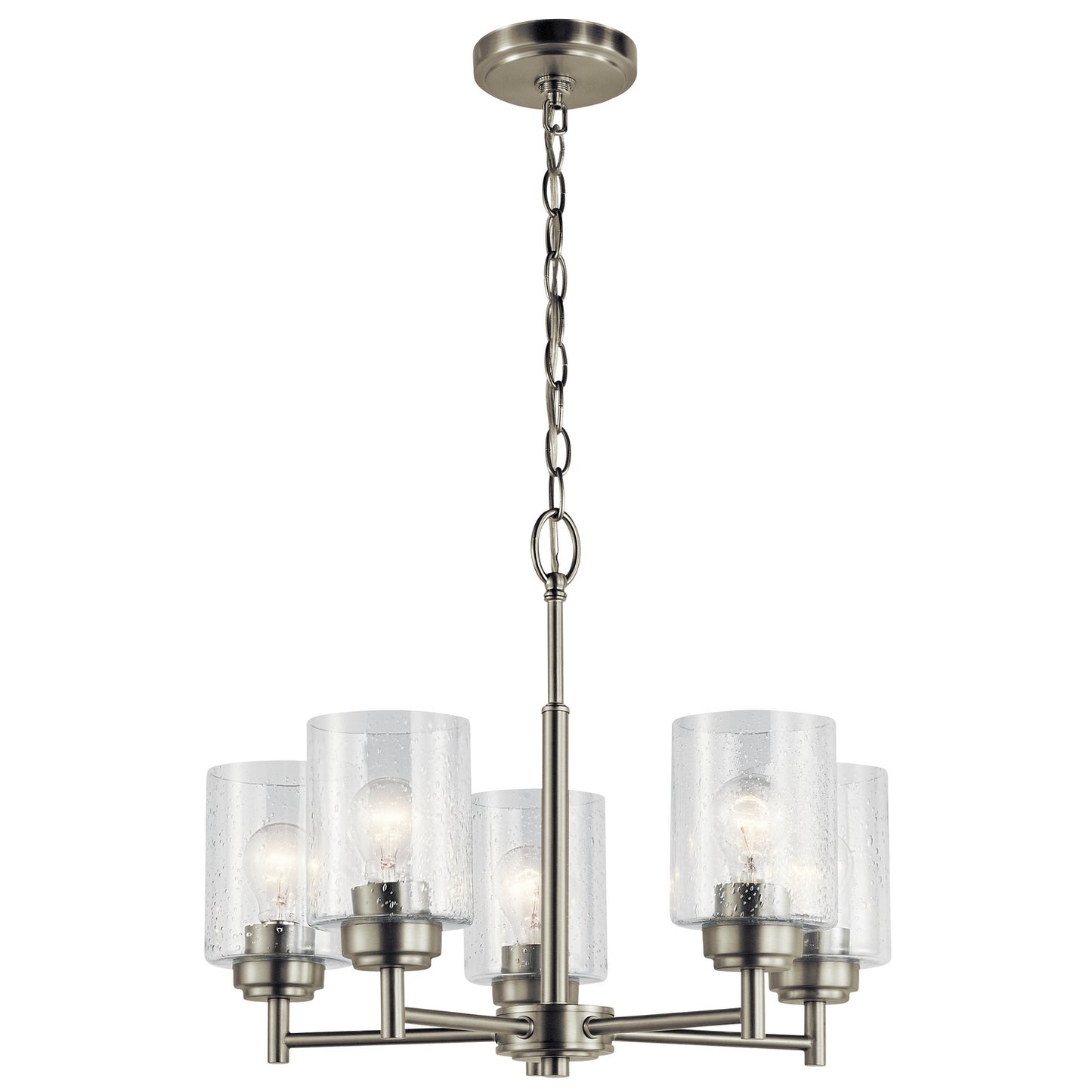 Winslow Five Light Chandelier in Brushed Nickel