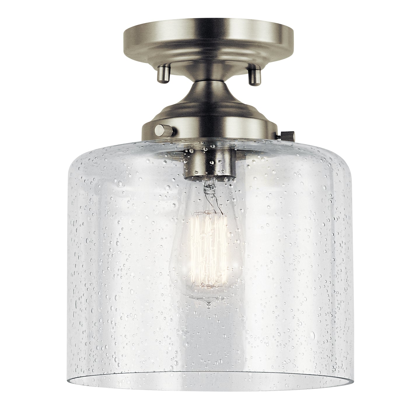 Winslow One Light Semi Flush Mount in Brushed Nickel