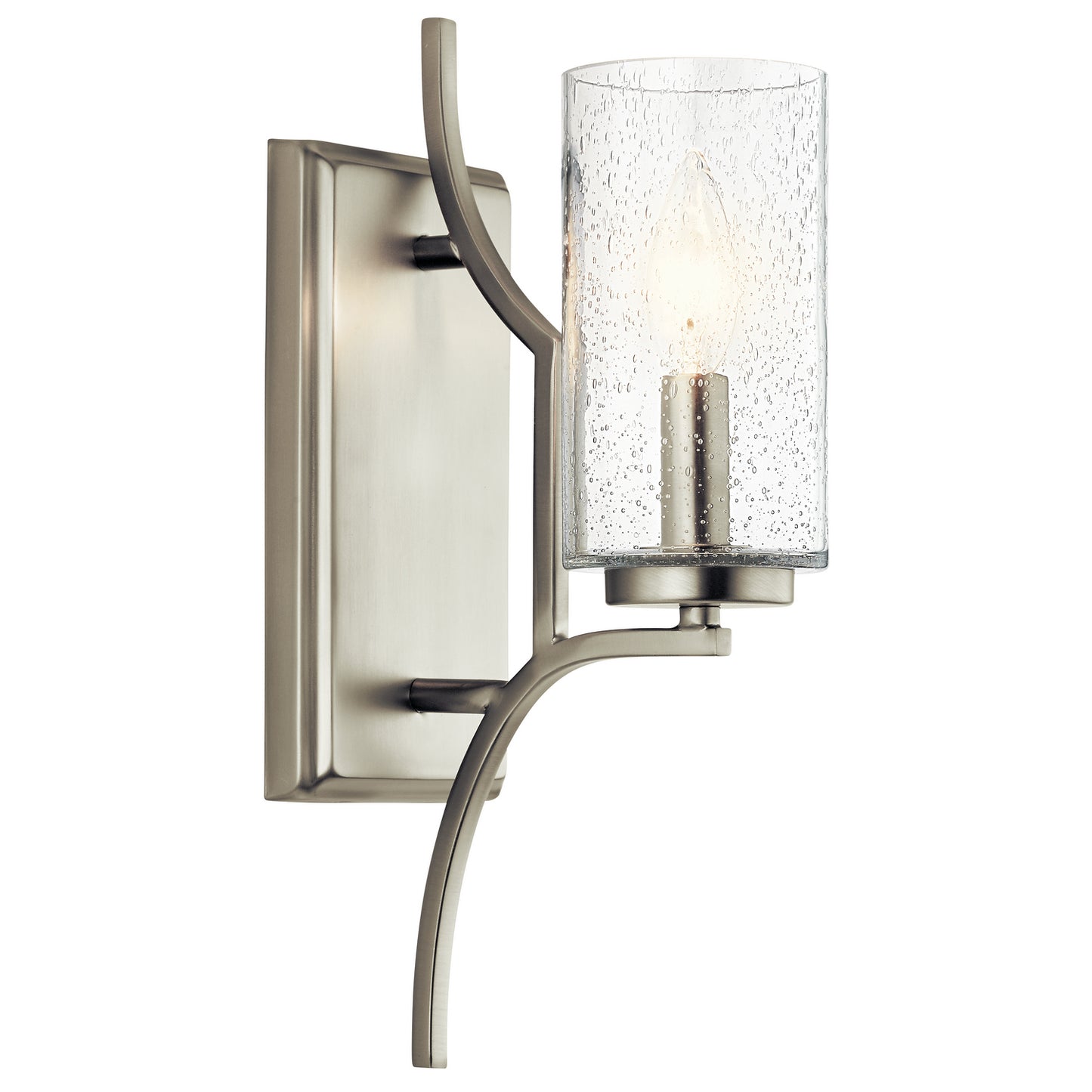 Vara One Light Wall Sconce in Brushed Nickel