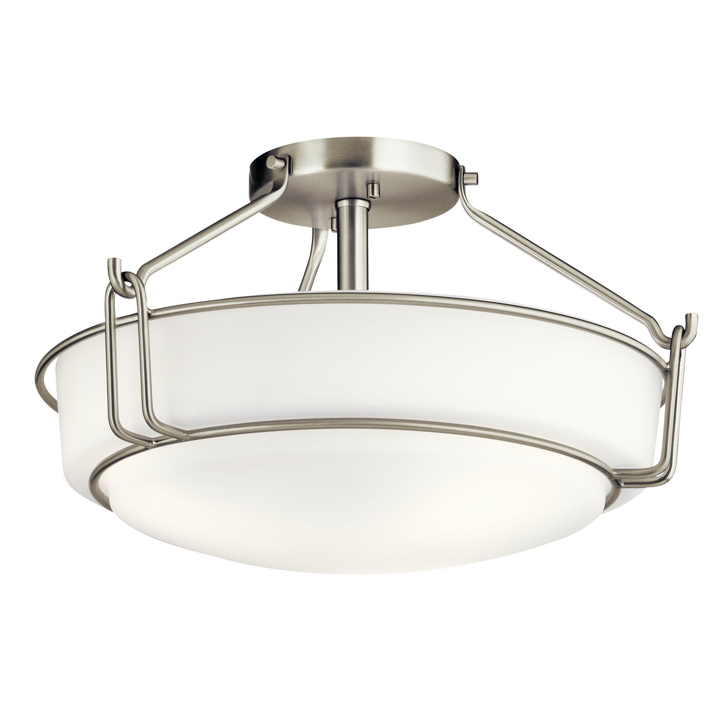 Alkire Three Light Semi Flush Mount in Brushed Nickel