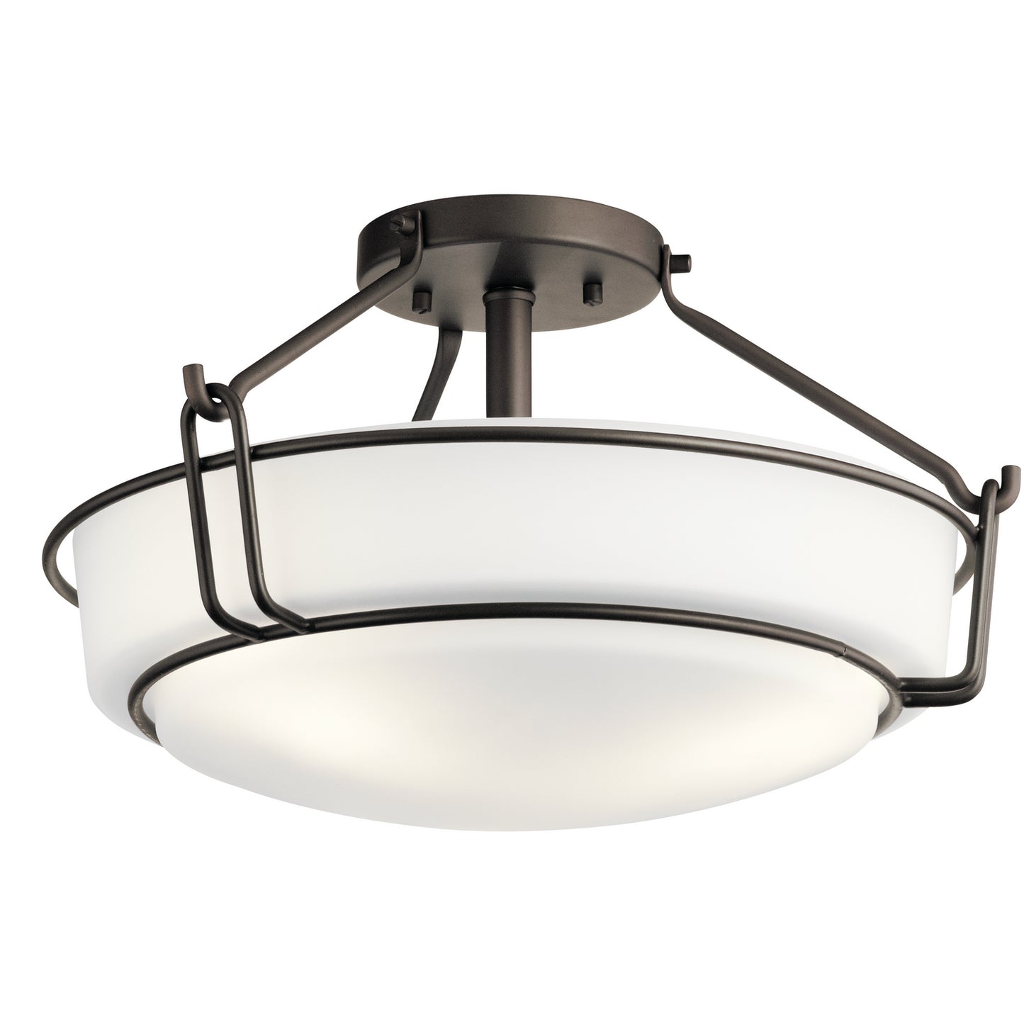 Alkire Three Light Semi Flush Mount in Olde Bronze