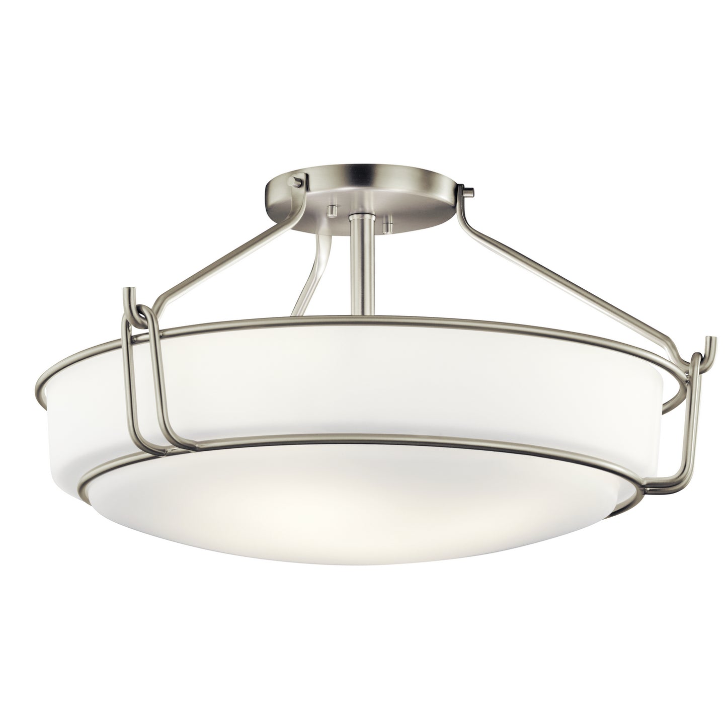Alkire Four Light Semi Flush Mount in Brushed Nickel