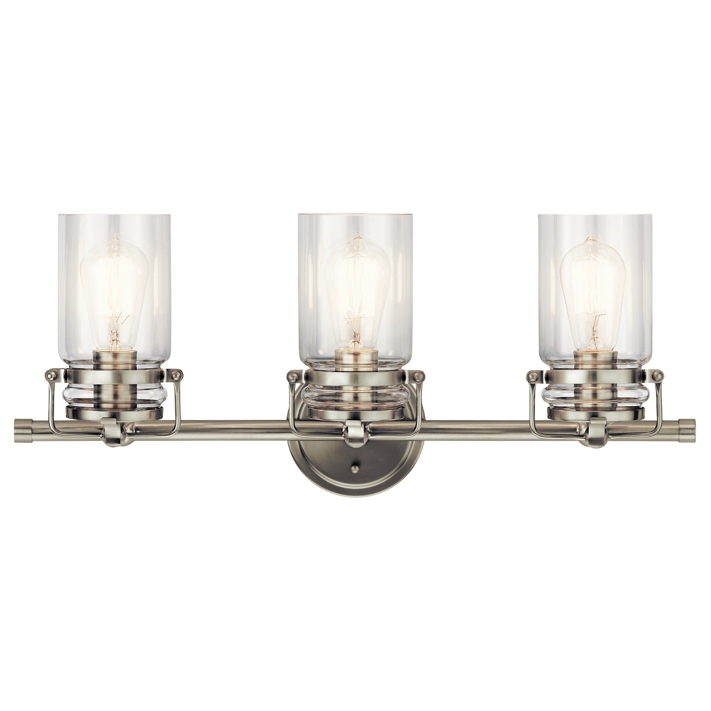 Brinley Three Light Bath in Brushed Nickel