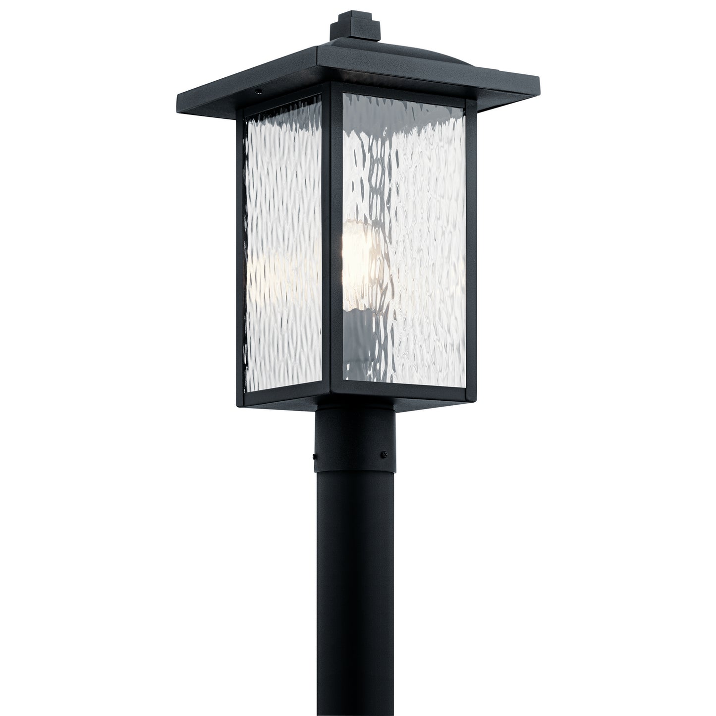 Capanna One Light Outdoor Post Mount in Textured Black