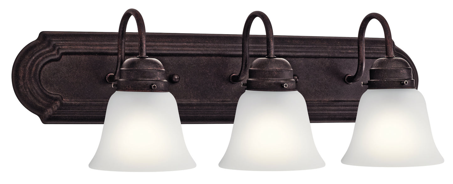 Three Light Bath in Tannery Bronze