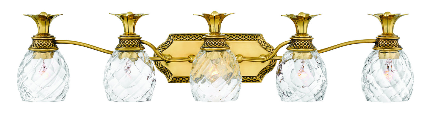 Plantation LED Vanity in Burnished Brass