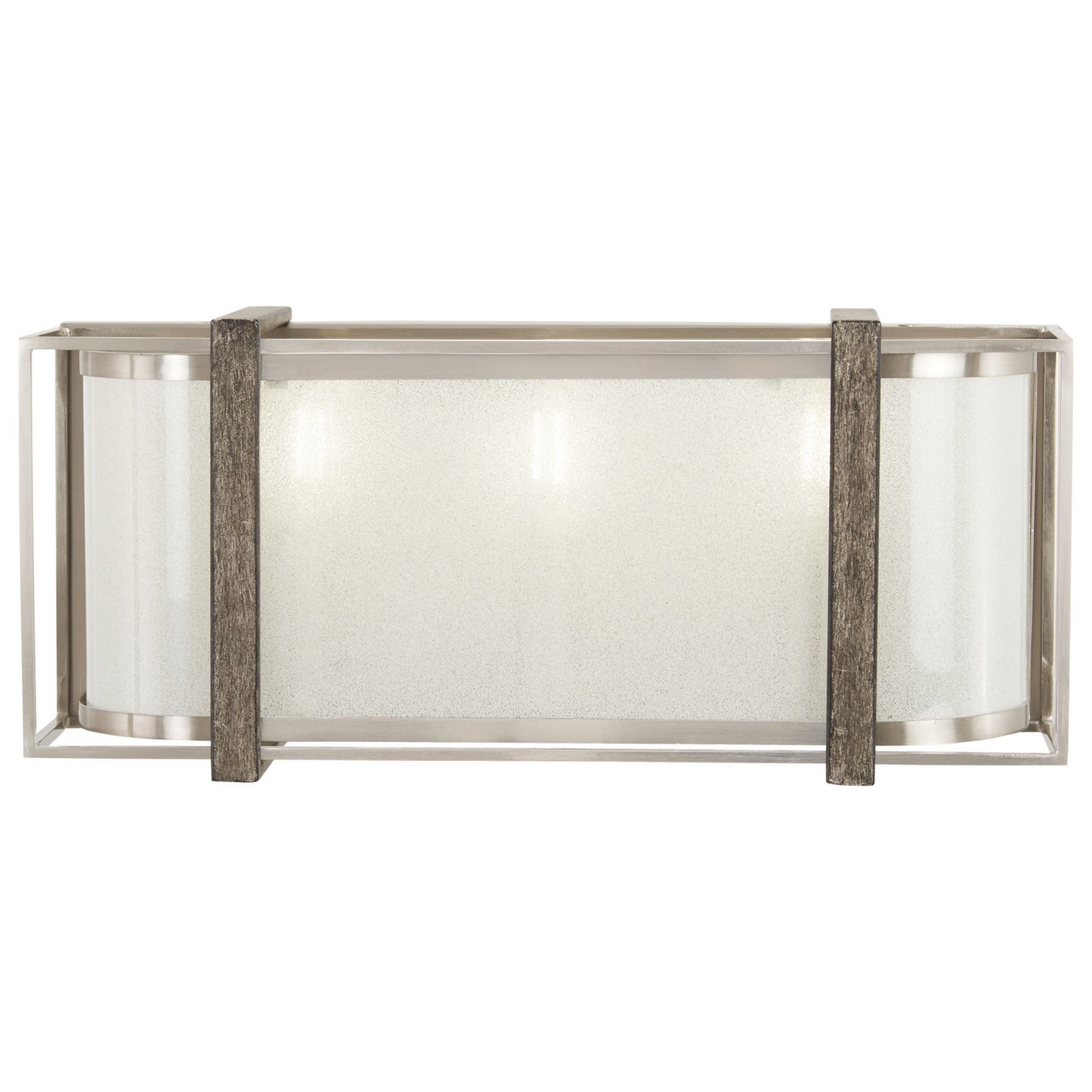 Tyson's Gate Three Light Bath in Brushed Nickel w/Shale Wood
