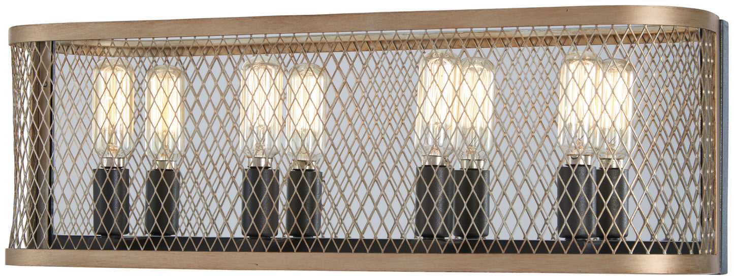 Marsden Commons Four Light Bath in Smoked Iron w/Aged Gold