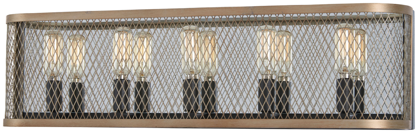 Marsden Commons Five Light Bath in Smoked Iron w/Aged Gold