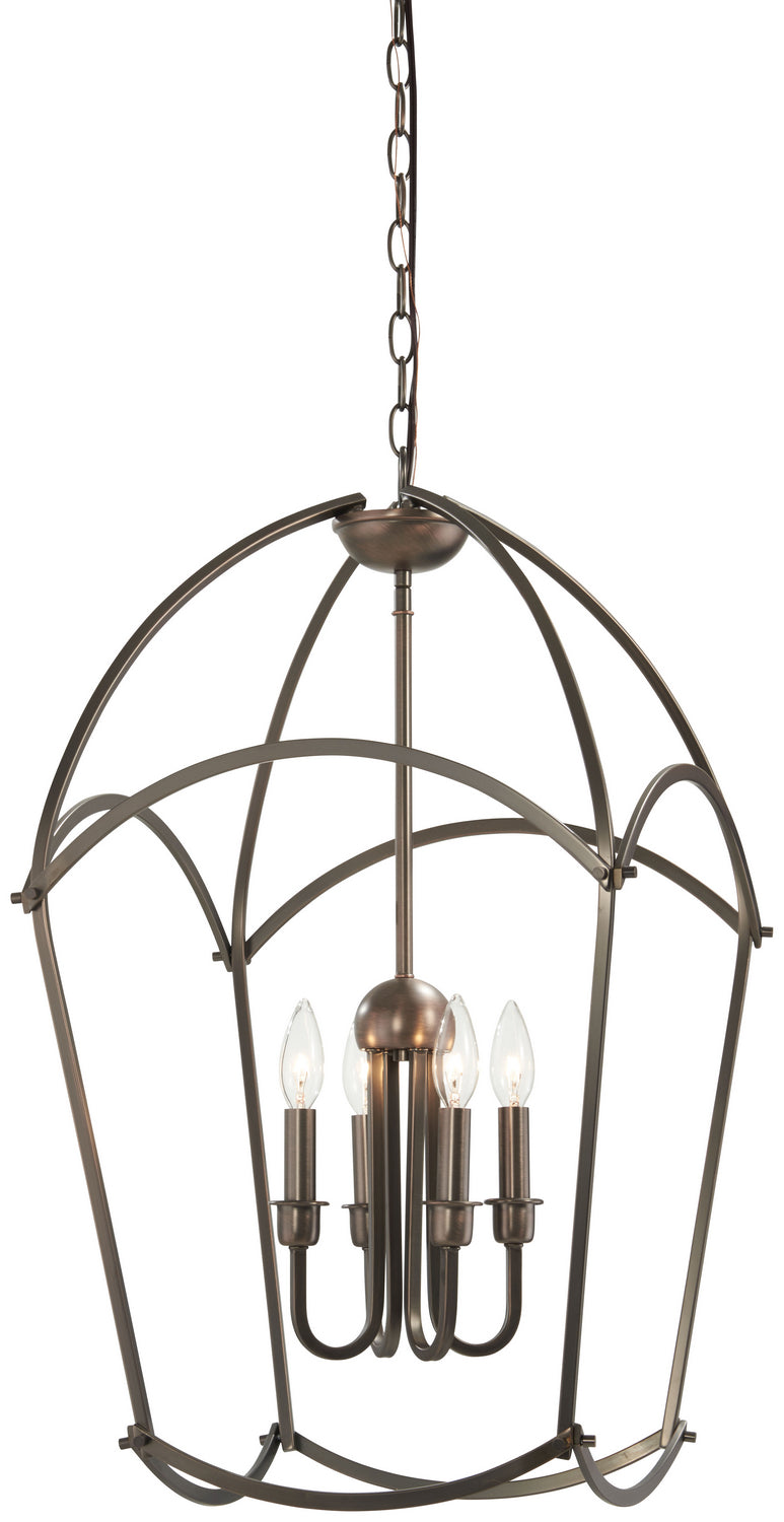 Jupiter's Canopy Four Light Pendant in Harvard Court Bronze