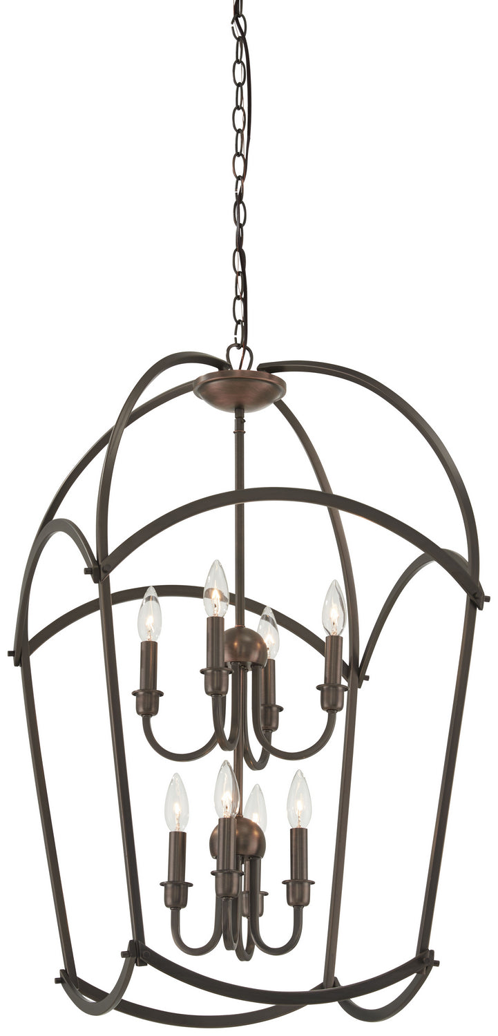 Jupiter's Canopy Eight Light Pendant in Harvard Court Bronze