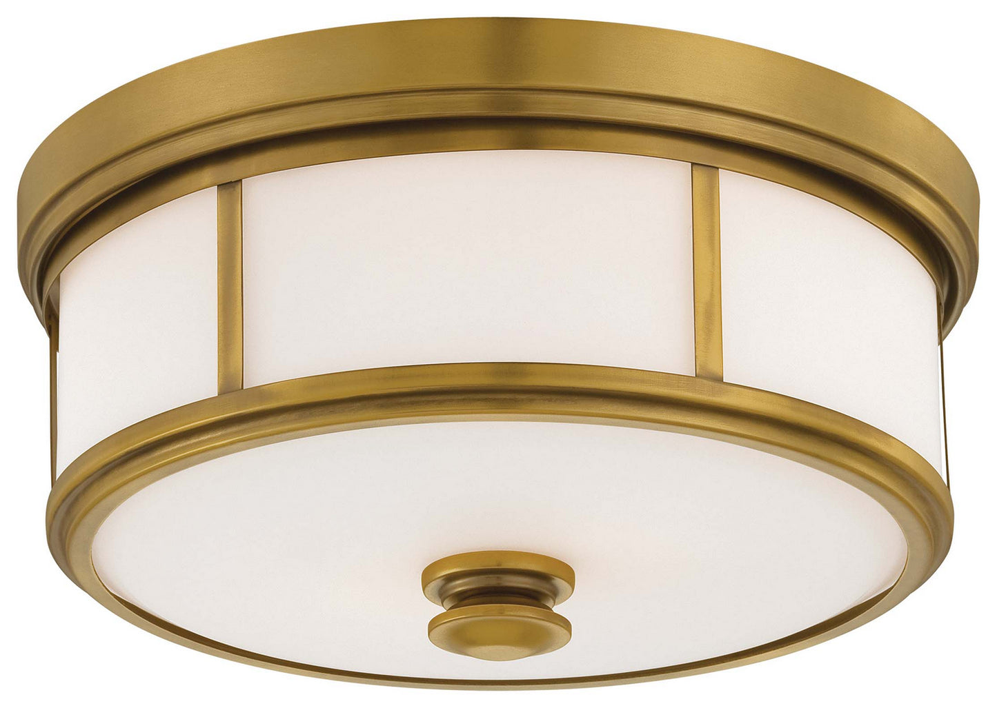 Three Light Flush Mount in Liberty Gold