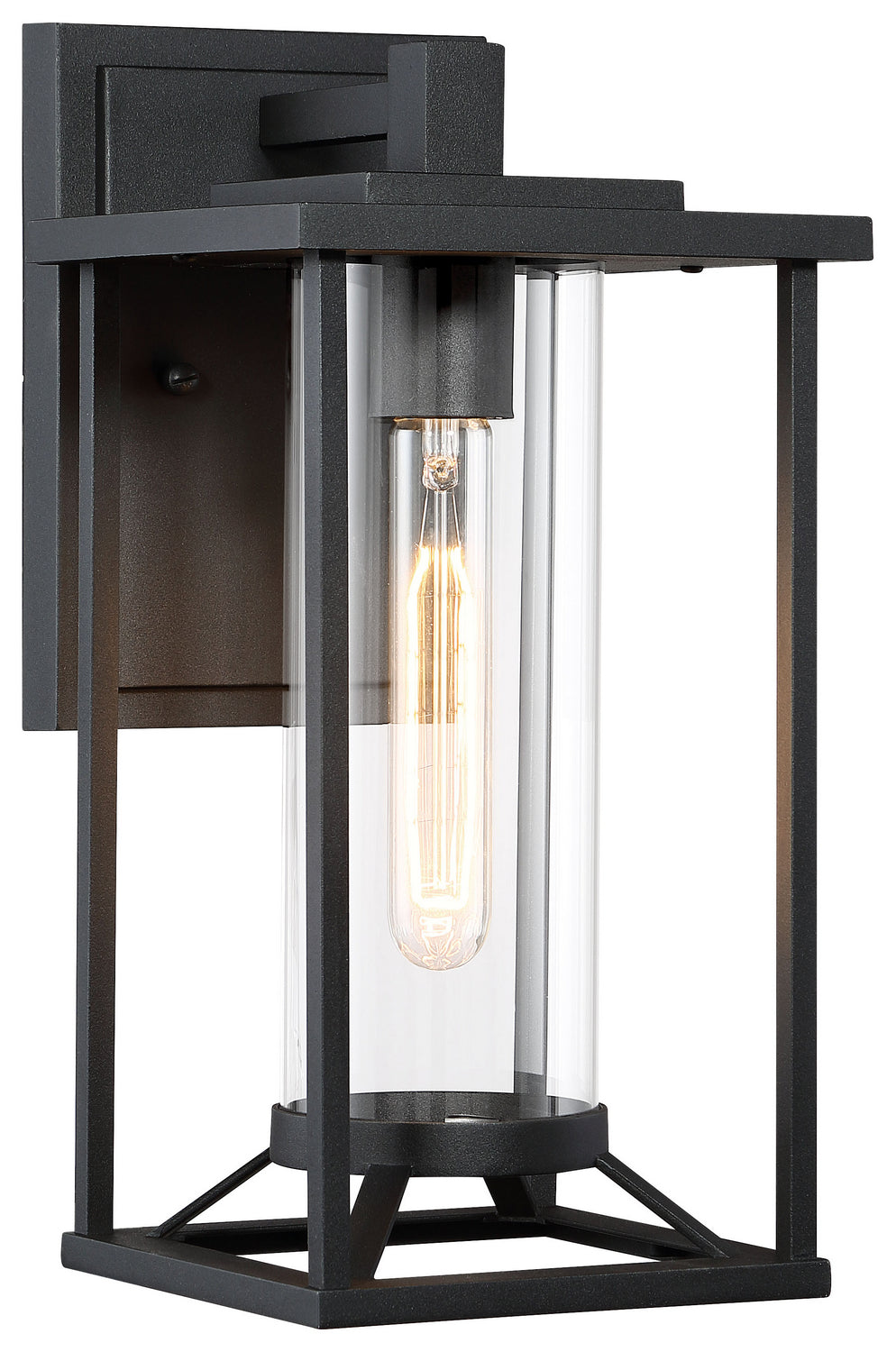 Trescott One Light Outdoor Wall Mount in Black