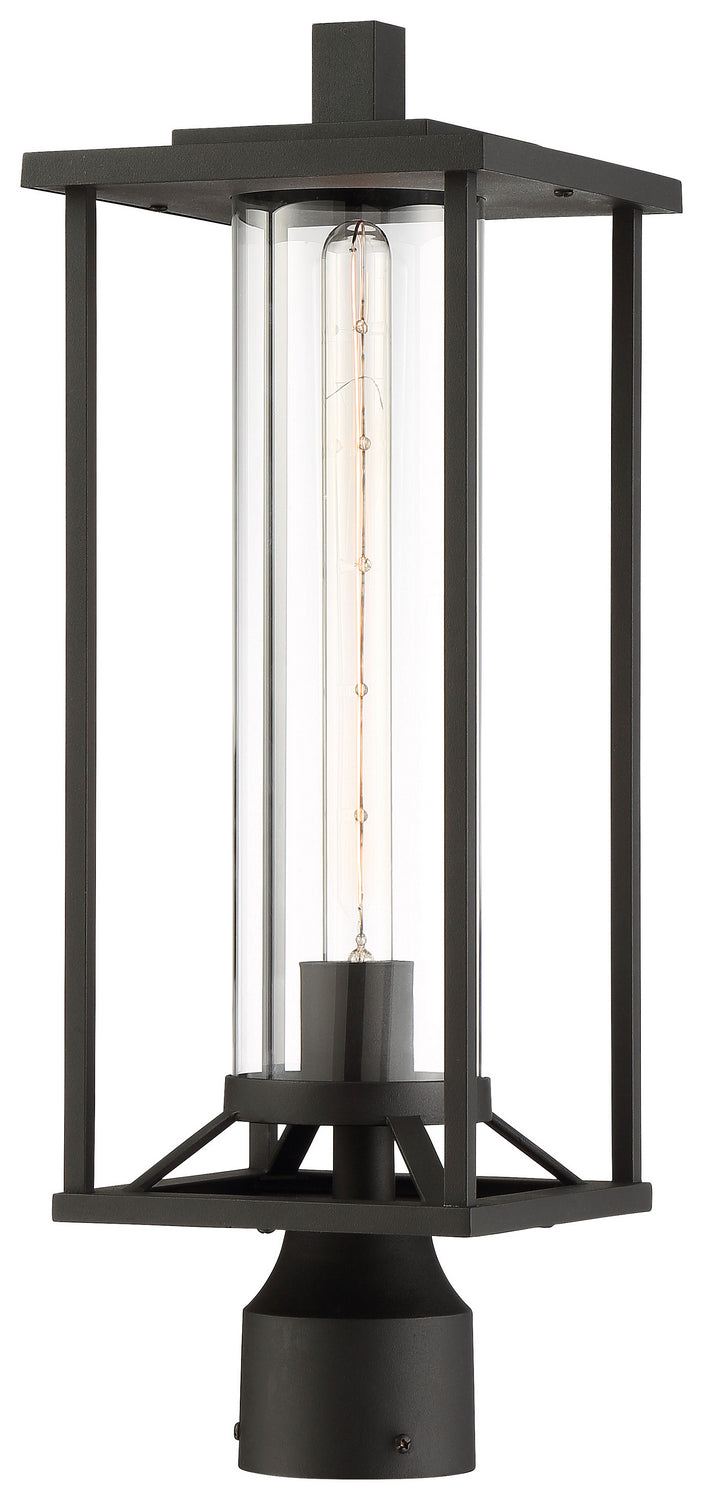 Trescott One Light Post Mount in Black