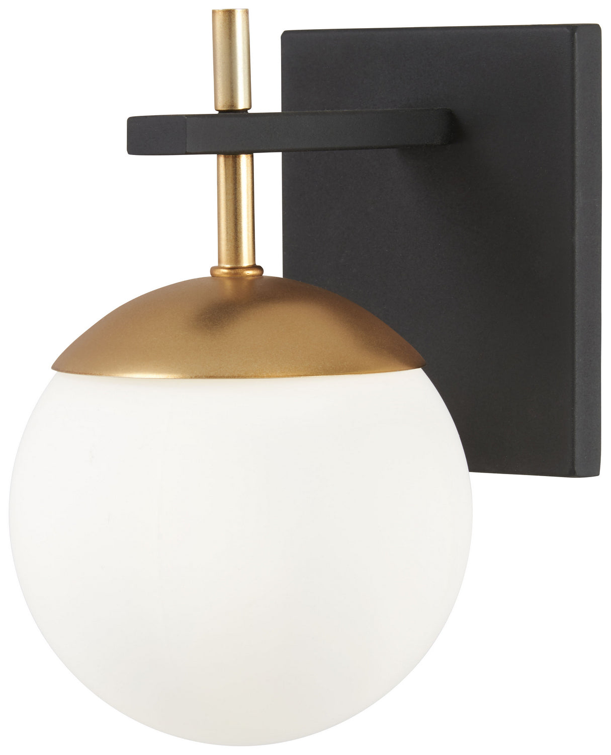 Alluria One Light Wall Mount in Weathered Black With Autumn Gold
