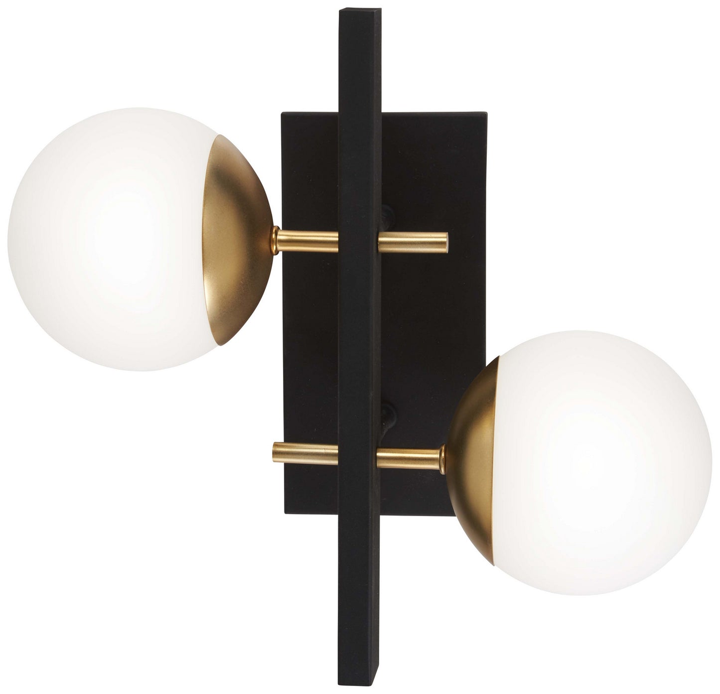 Alluria Two Light Wall Mount in Weathered Black With Autumn Gold
