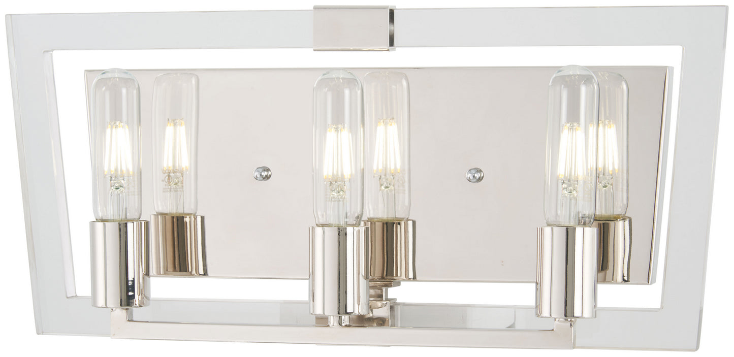 Crystal Chrome Three Light Bath in Polished Nickel