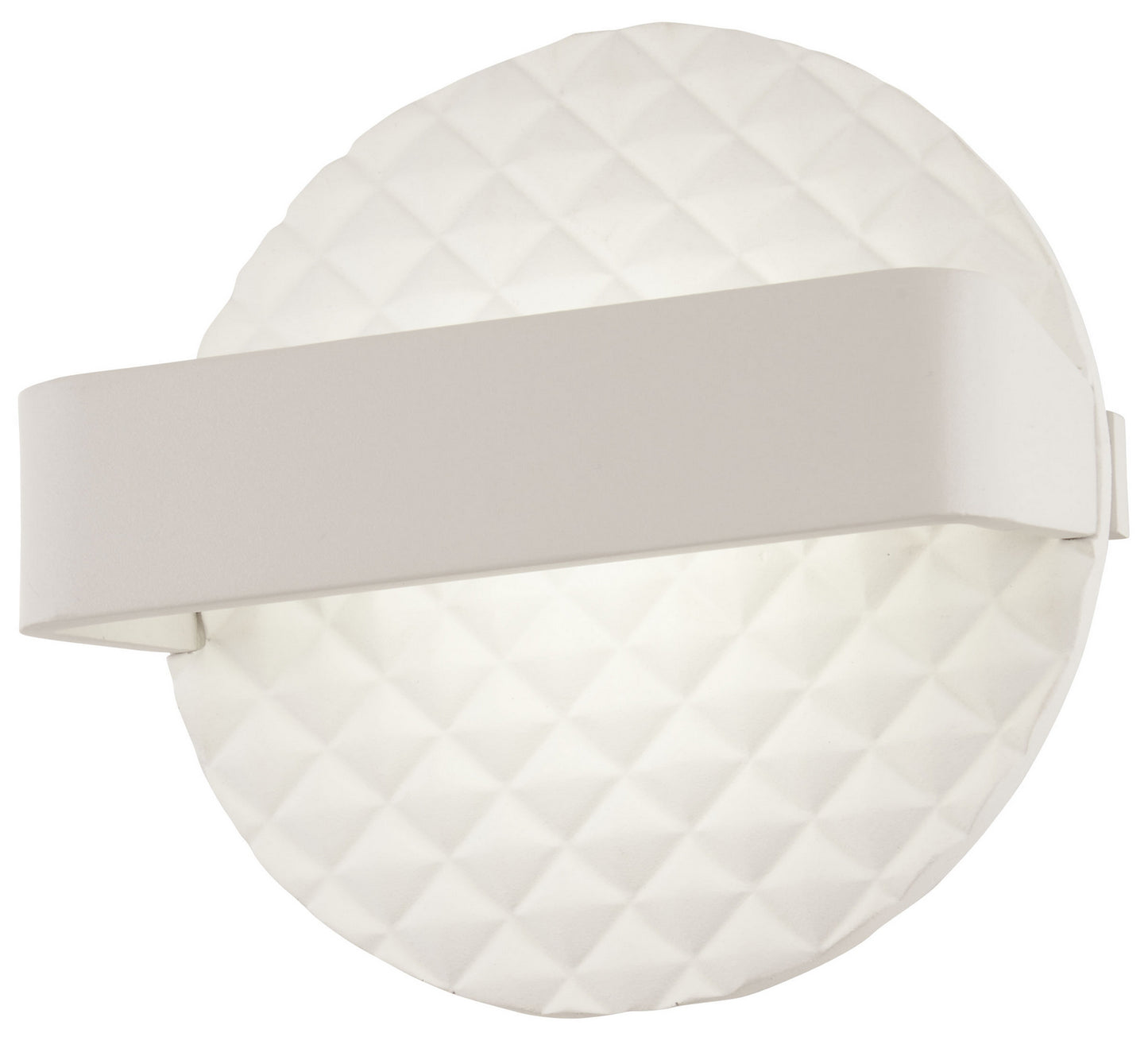Quilted LED Wall Sconce in Matte White