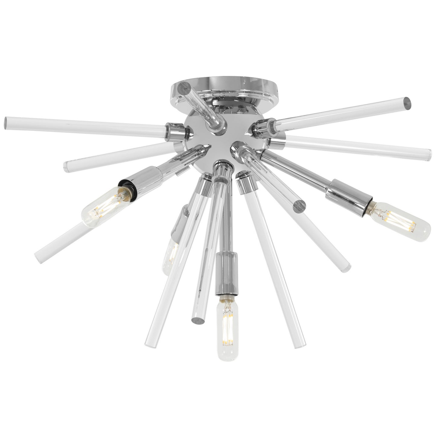 George Kovacs - P1799-077 - Four Light Flush Mount - Spiked - Chrome