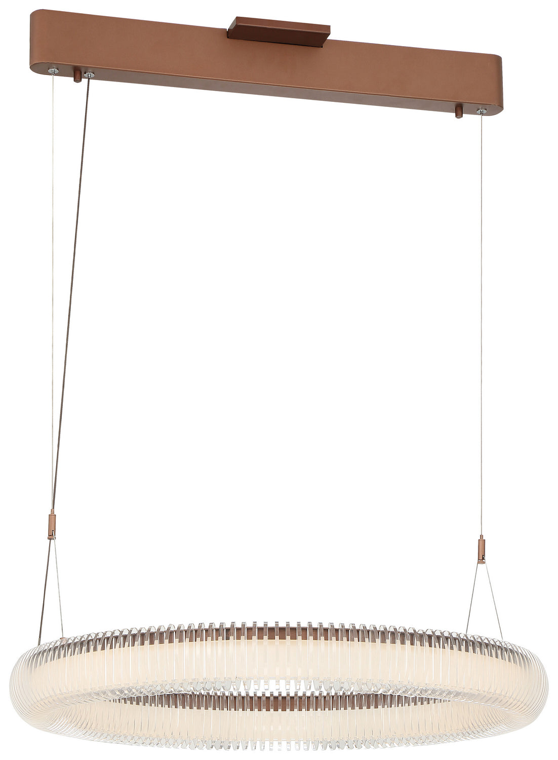Roulette LED Pendant in Satin Bronze