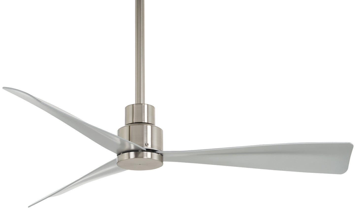 Simple 44"Ceiling Fan in Brushed Nickel Wet