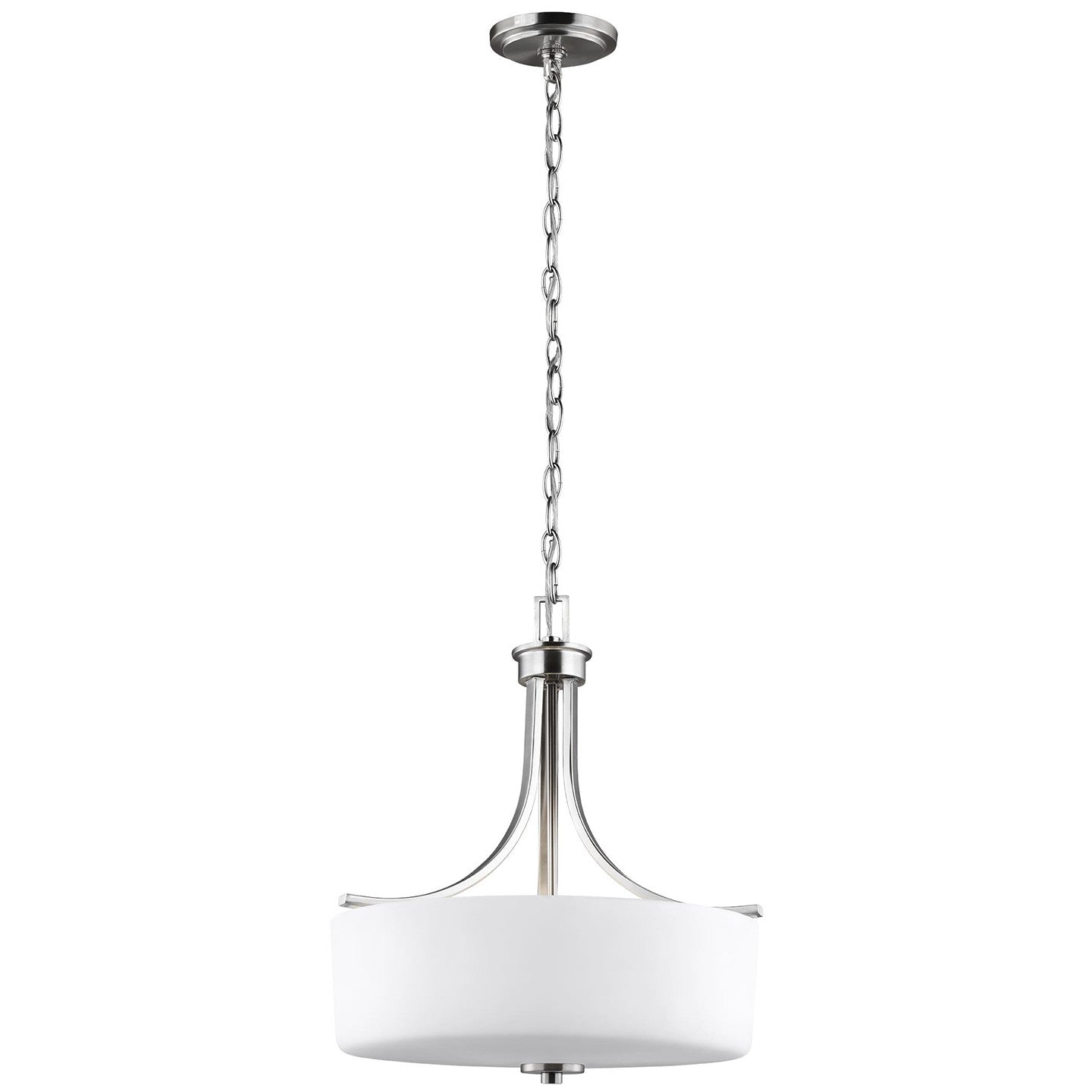 Canfield Three Light Pendant in Brushed Nickel