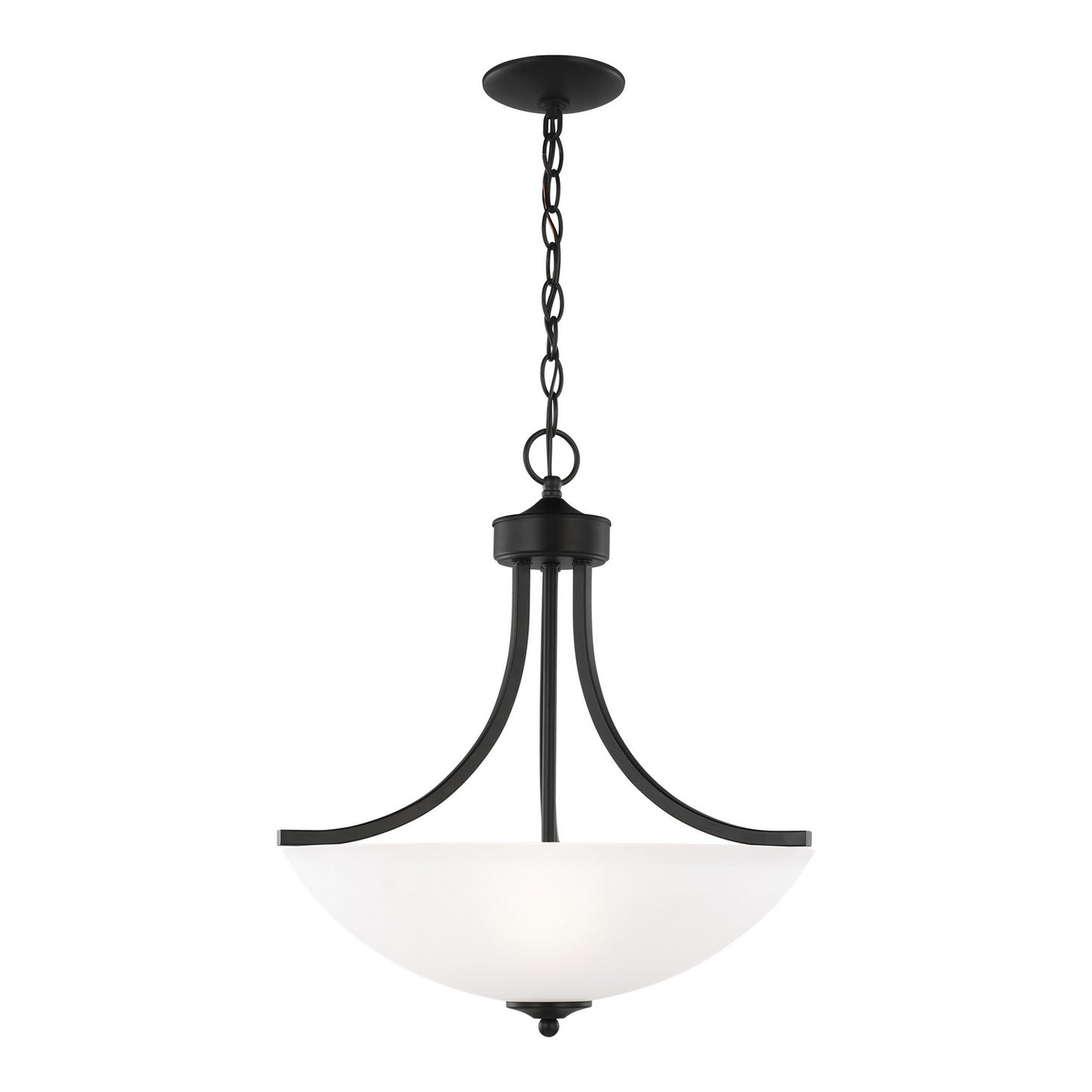Generation Lighting - 6616503EN3-112 - Three Light Pendant - Geary - Midnight Black