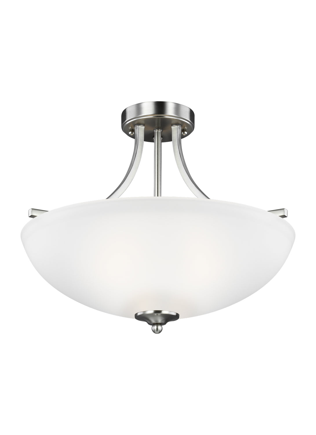 Generation Lighting - 7716503-962 - Three Light Semi-Flush Convertible Pendant - Geary - Brushed Nickel