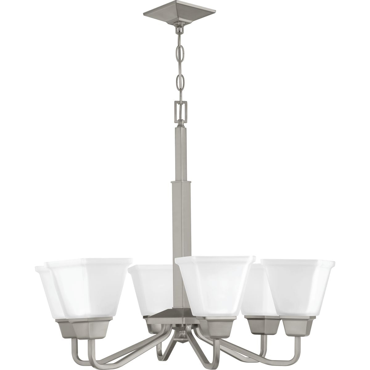 Clifton Heights Six Light Chandelier in Brushed Nickel