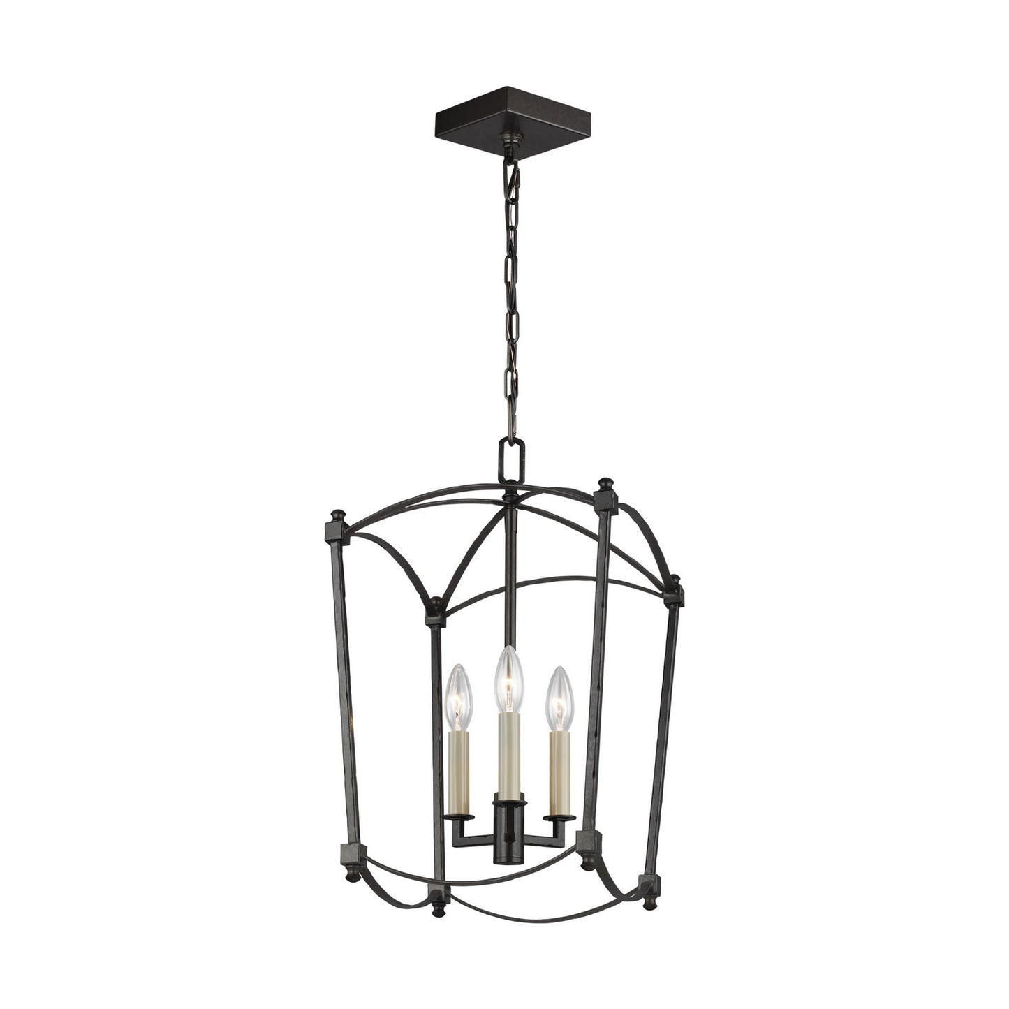 Thayer Three Light Lantern in Smith Steel