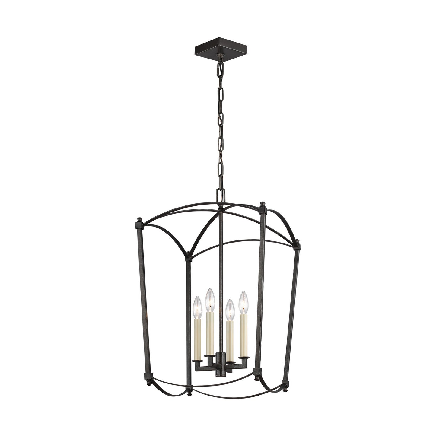 Thayer Four Light Lantern in Smith Steel