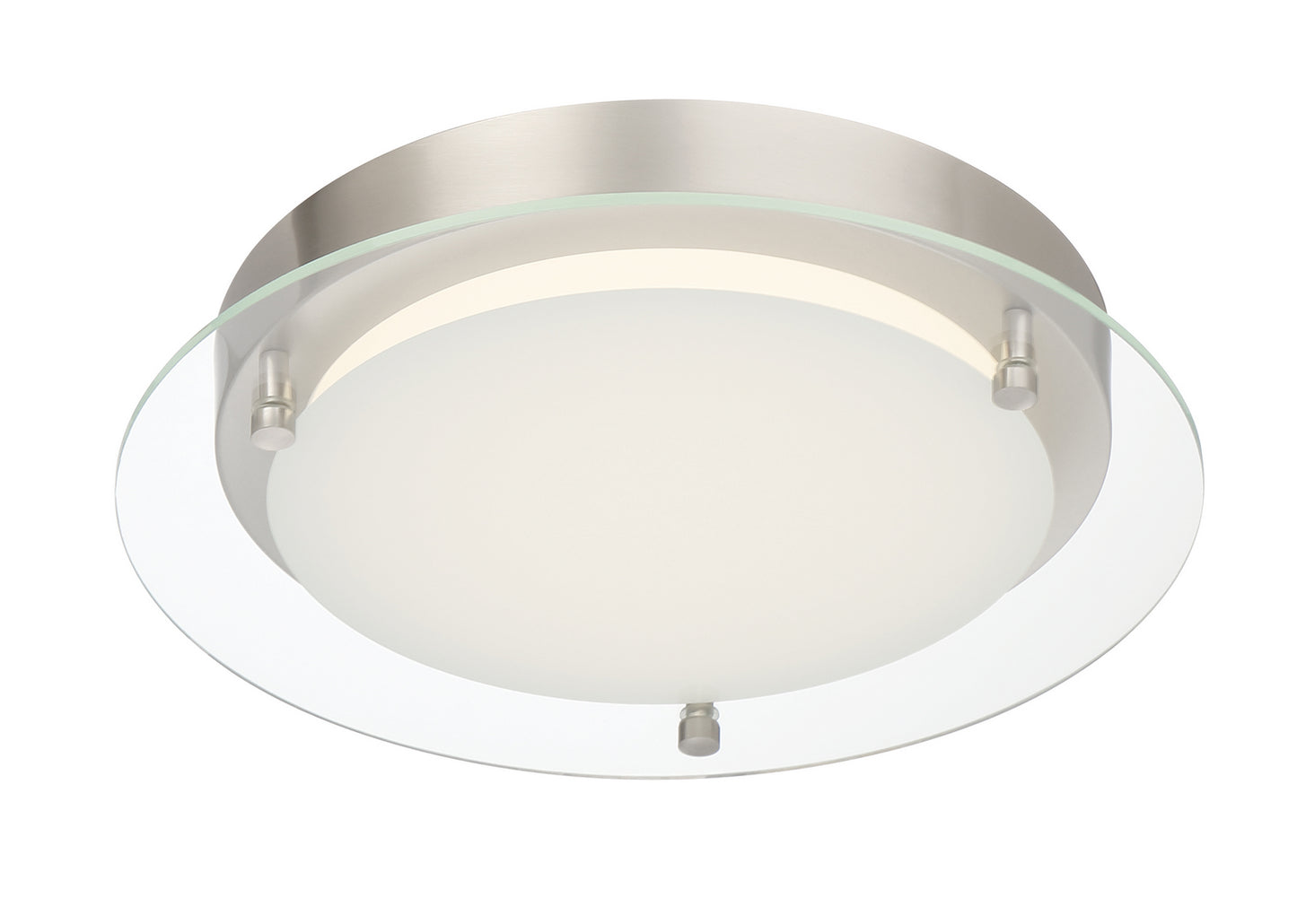 Deco Edge LED Flushmount in Polished Nickel