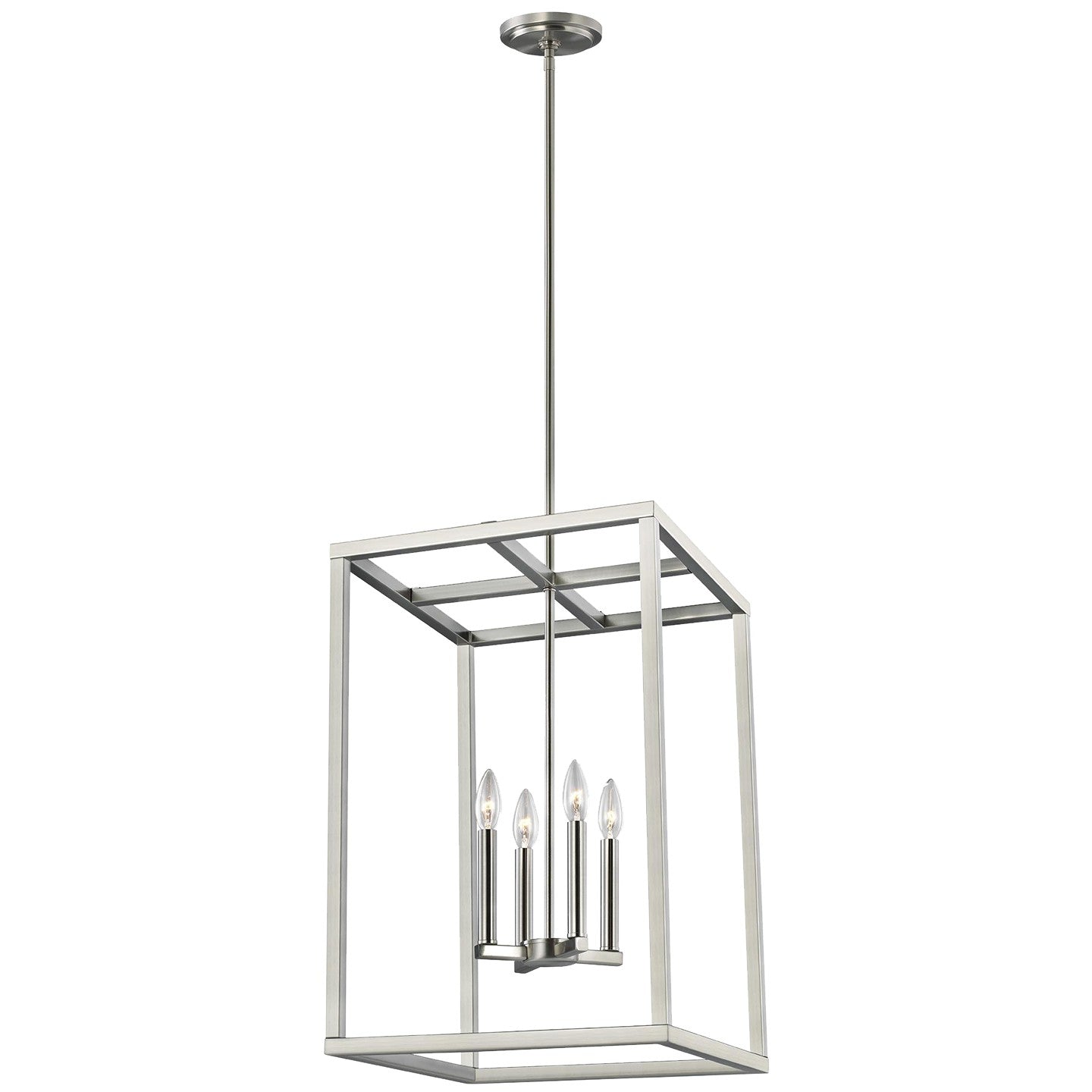 Moffet Street Four Light Hall / Foyer Pendant in Brushed Nickel