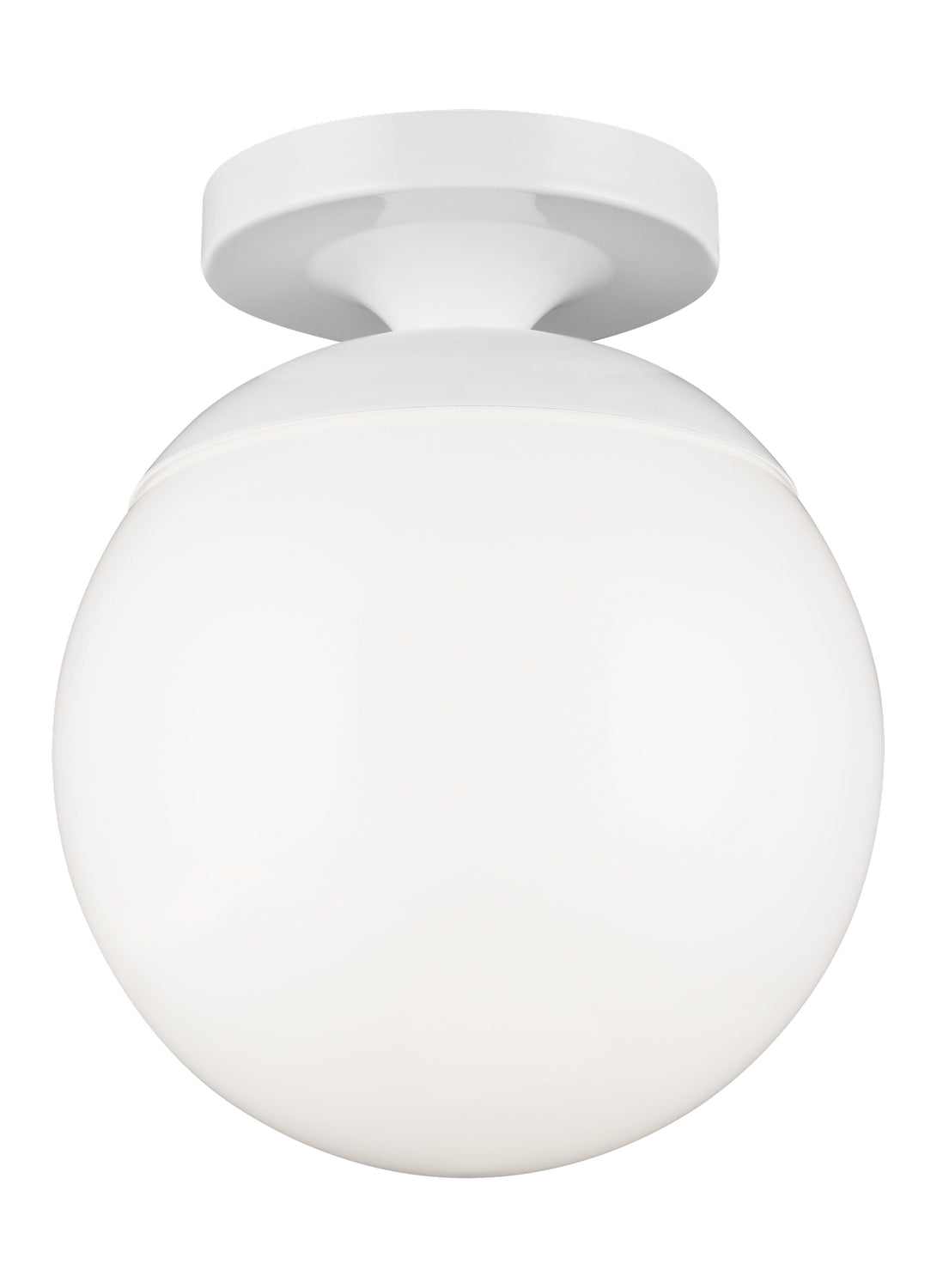 Leo - Hanging Globe One Light Wall / Ceiling Semi-Flush Mount in White