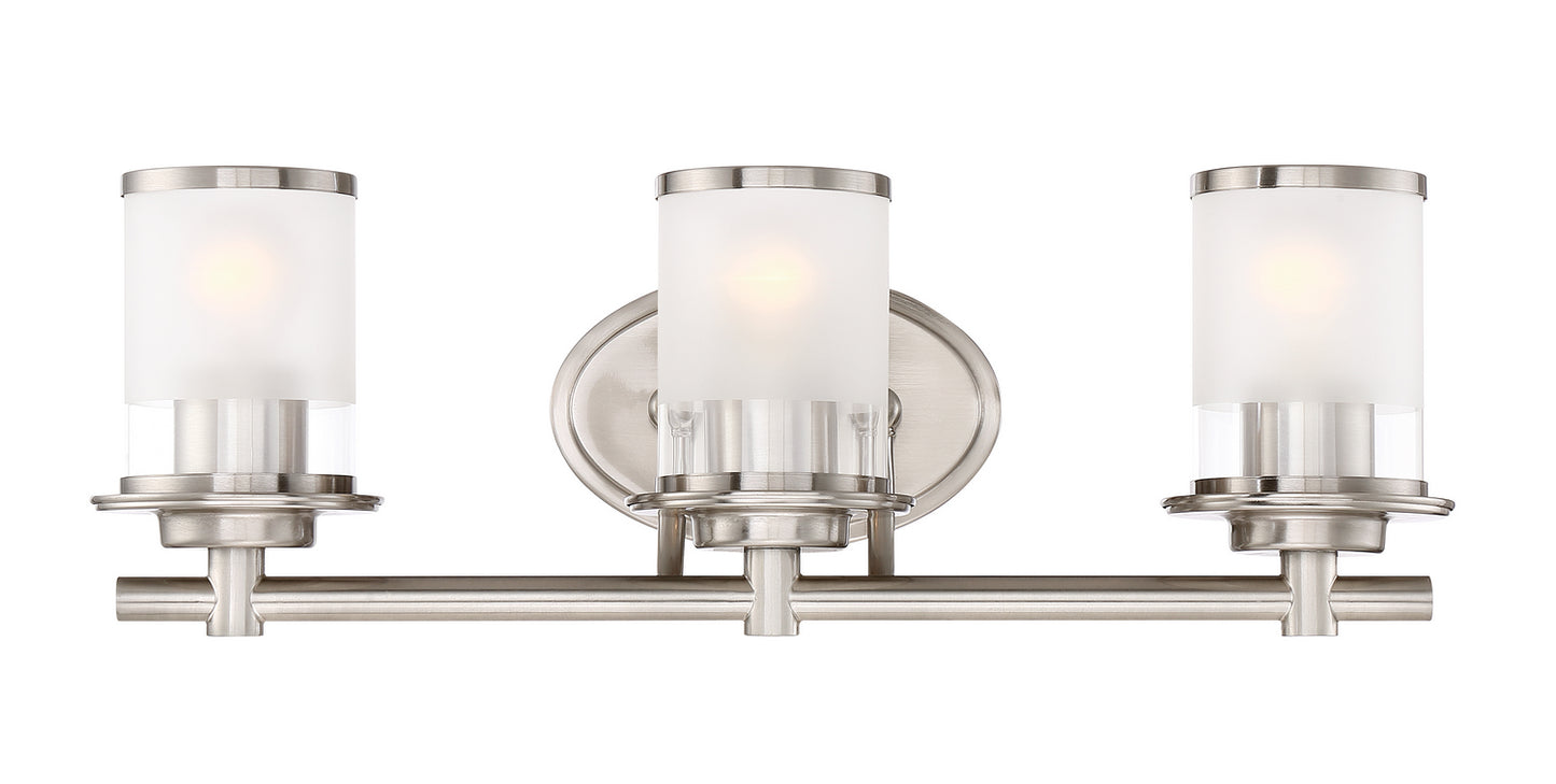 Essence Three Light Bath in Satin Platinum