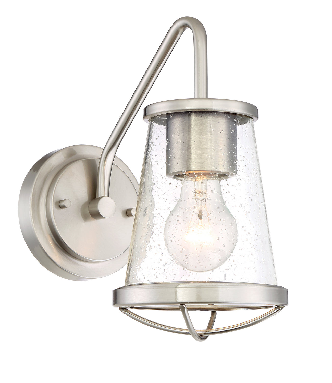 Darby One Light Wall Sconce in Satin Platinum