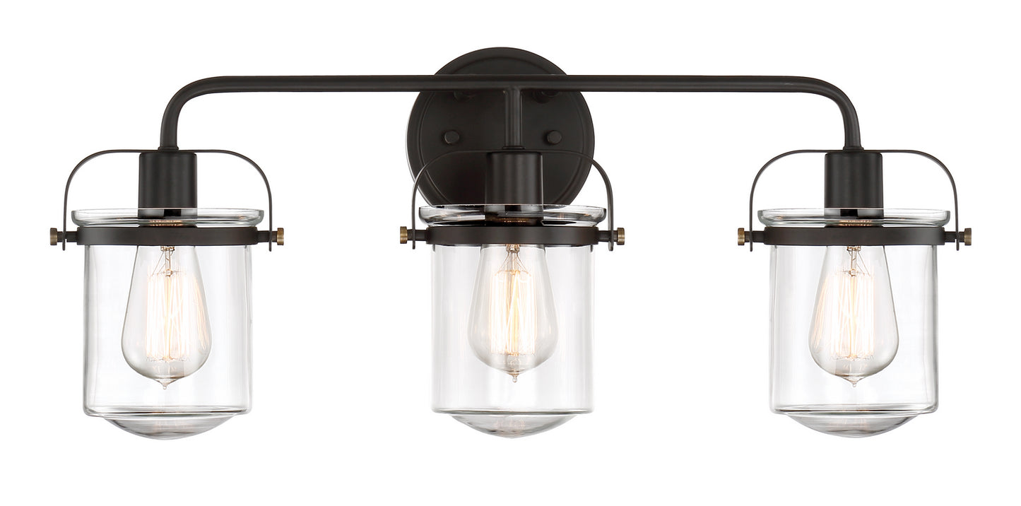 Jaxon Three Light Bath Bar in Oil Rubbed Bronze