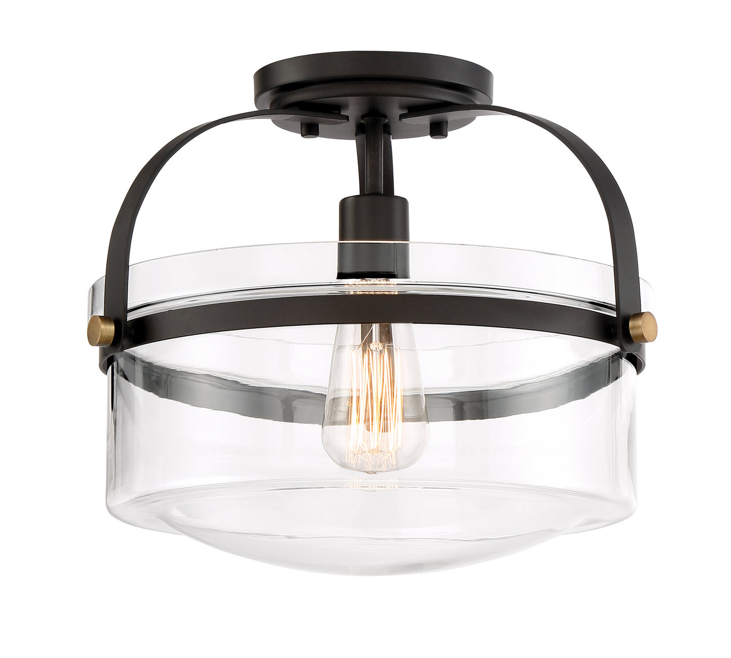 Jaxon One Light Semi-Flushmount in Oil Rubbed Bronze