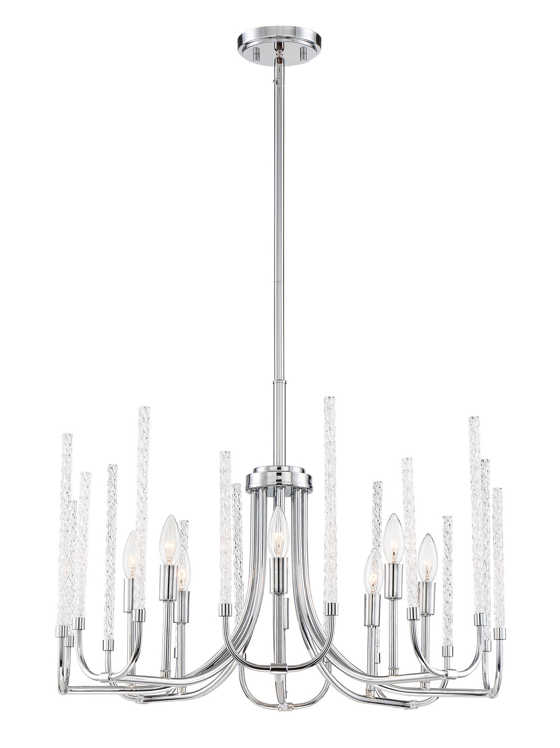 Laretto Eight Light Chandelier in Chrome