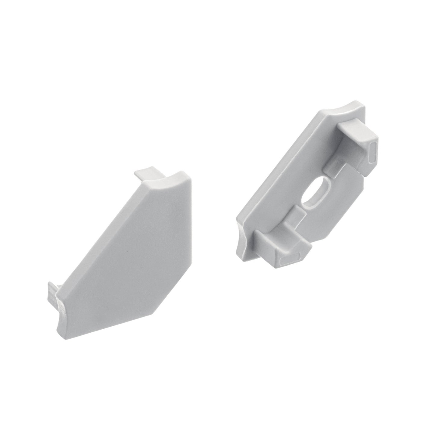 Ils Te Series Tape Extrusion End Cap 5 Pair in Silver