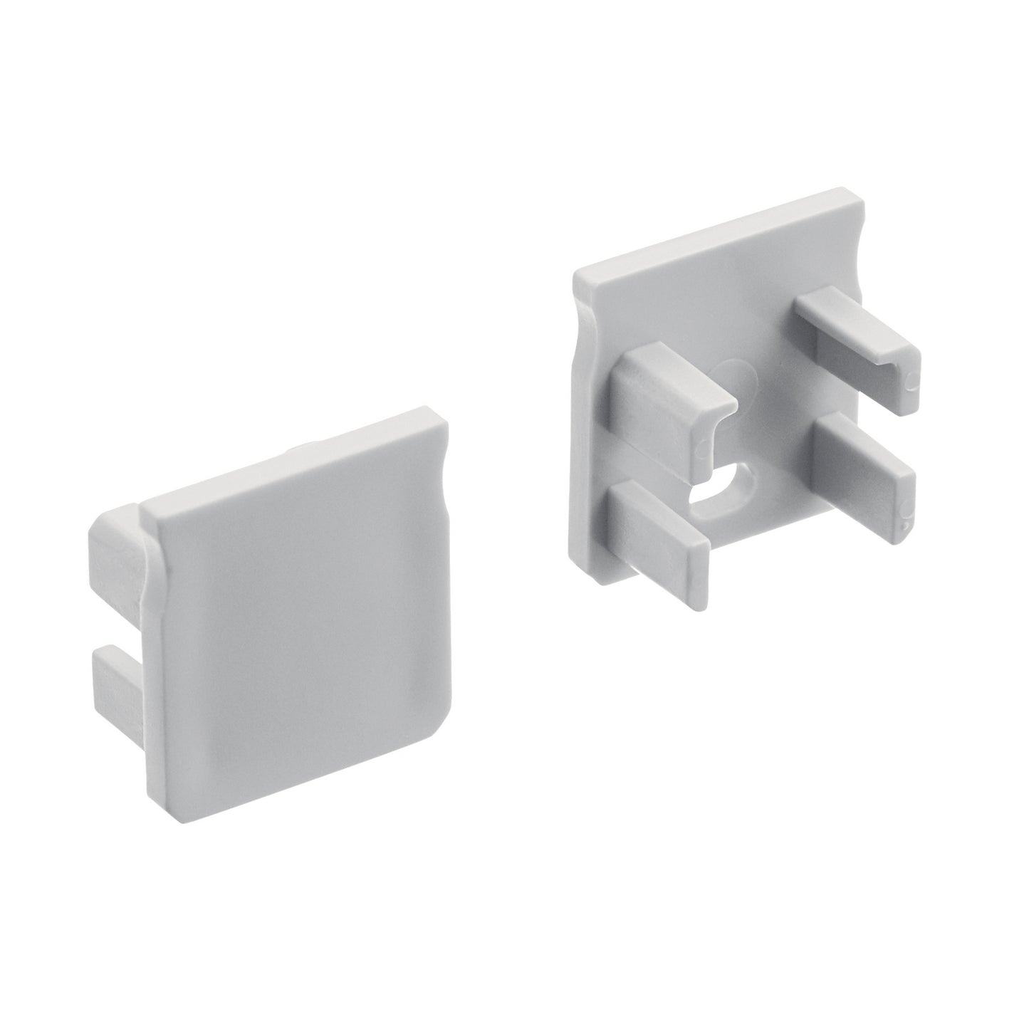 Ils Te Series Tape Extrusion End Cap 5 Pair in Silver