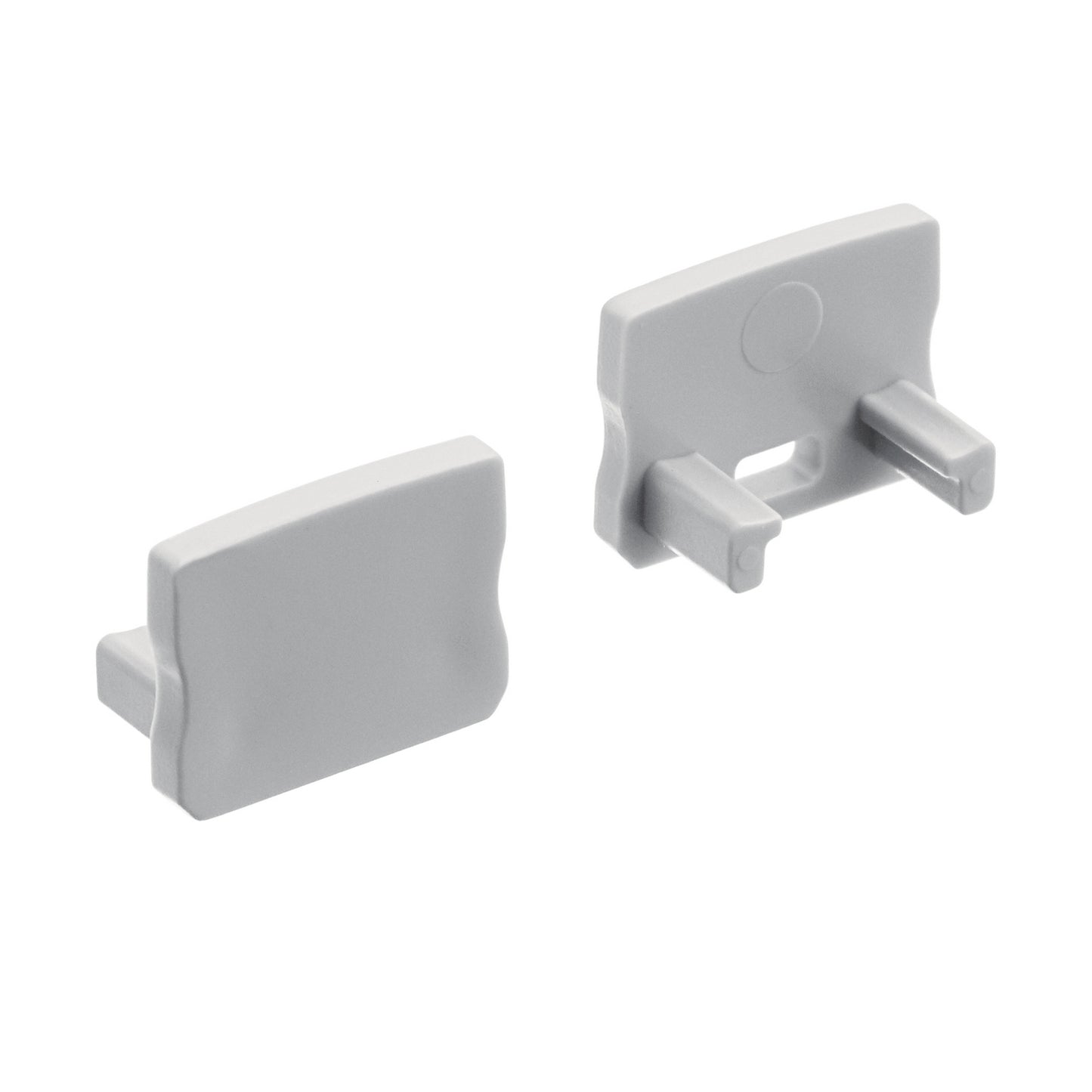Ils Te Series Tape Extrusion End Cap 5 Pair in Silver