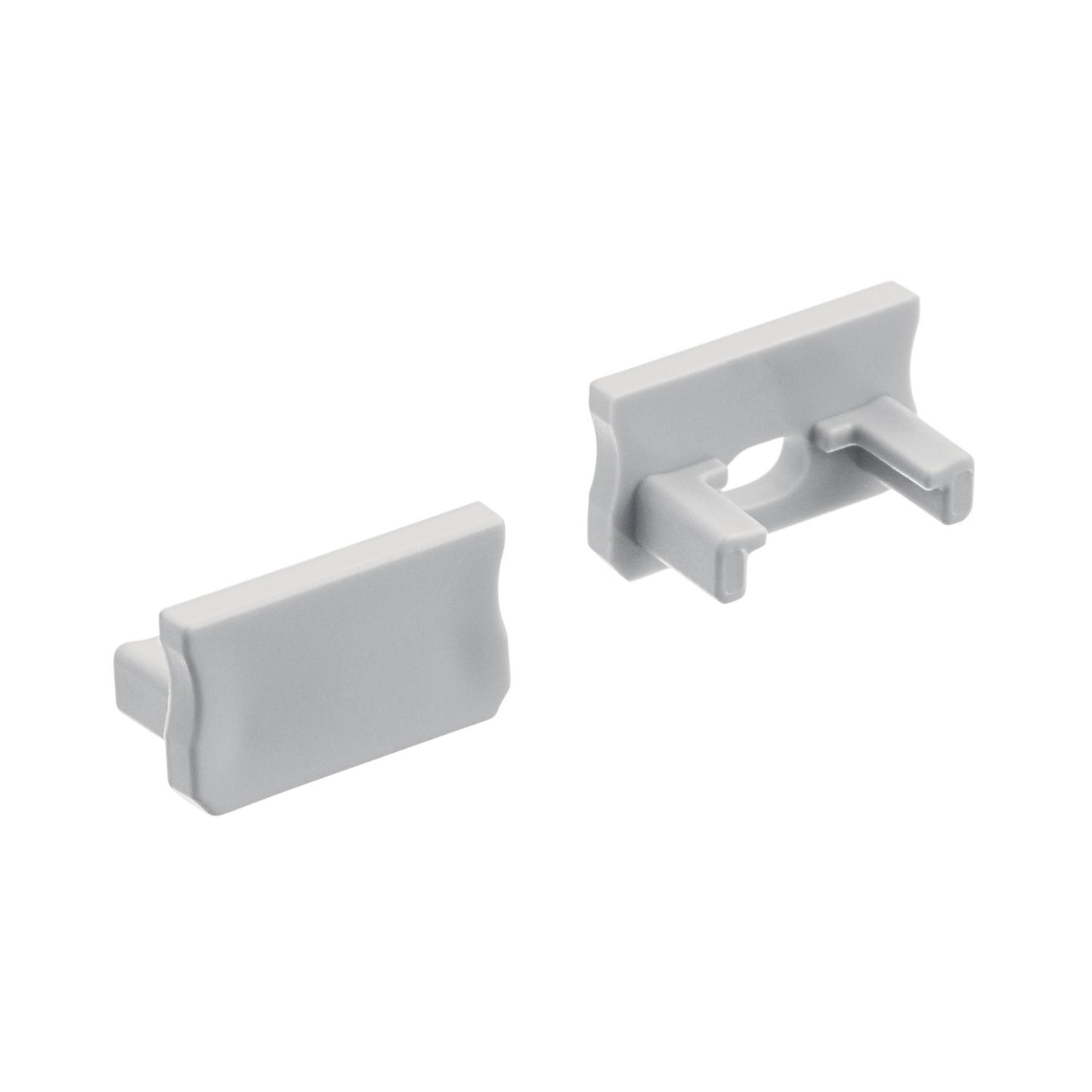 Ils Te Series Tape Extrusion End Cap 5 Pair in Silver