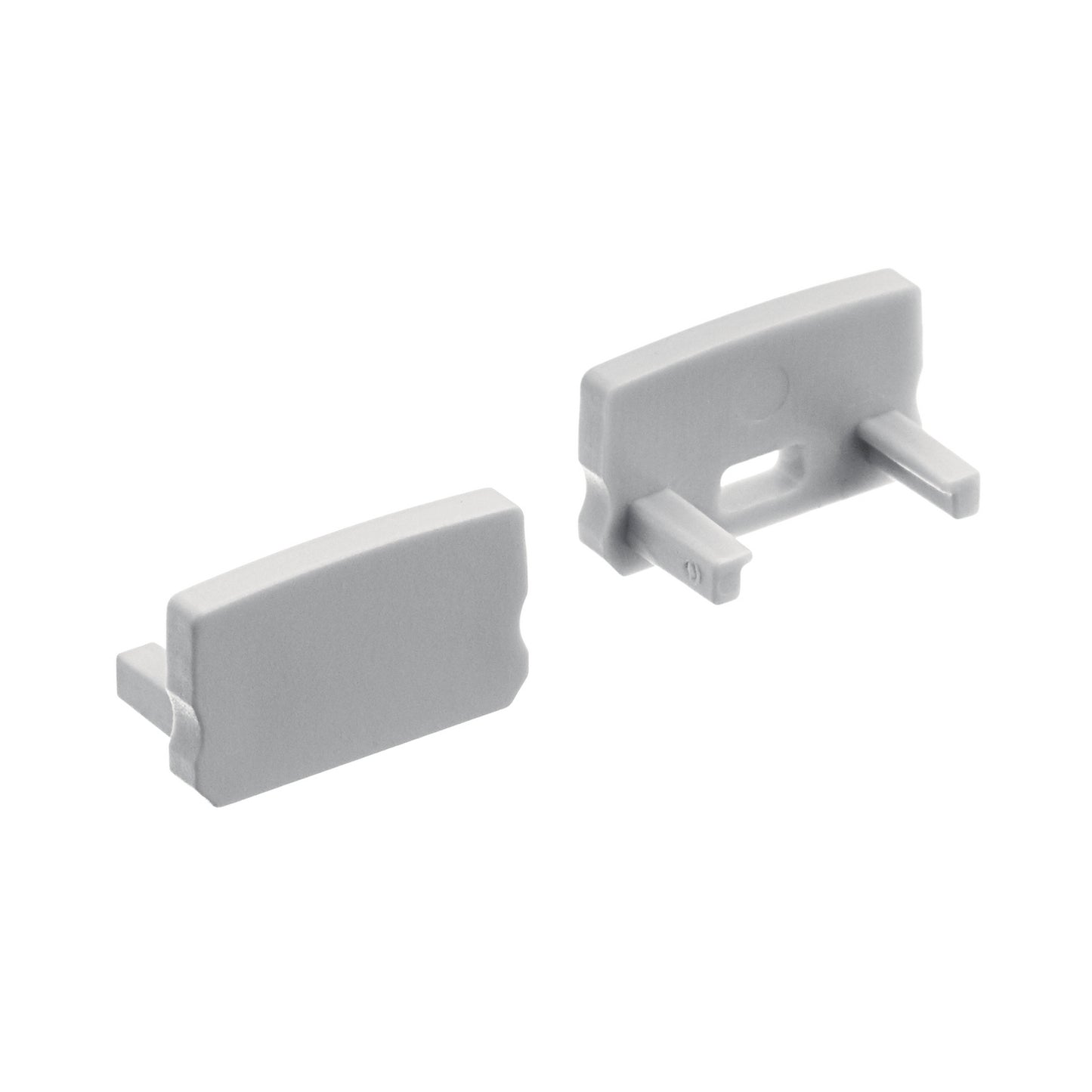 Ils Te Series Tape Extrusion End Cap 5 Pair in Silver
