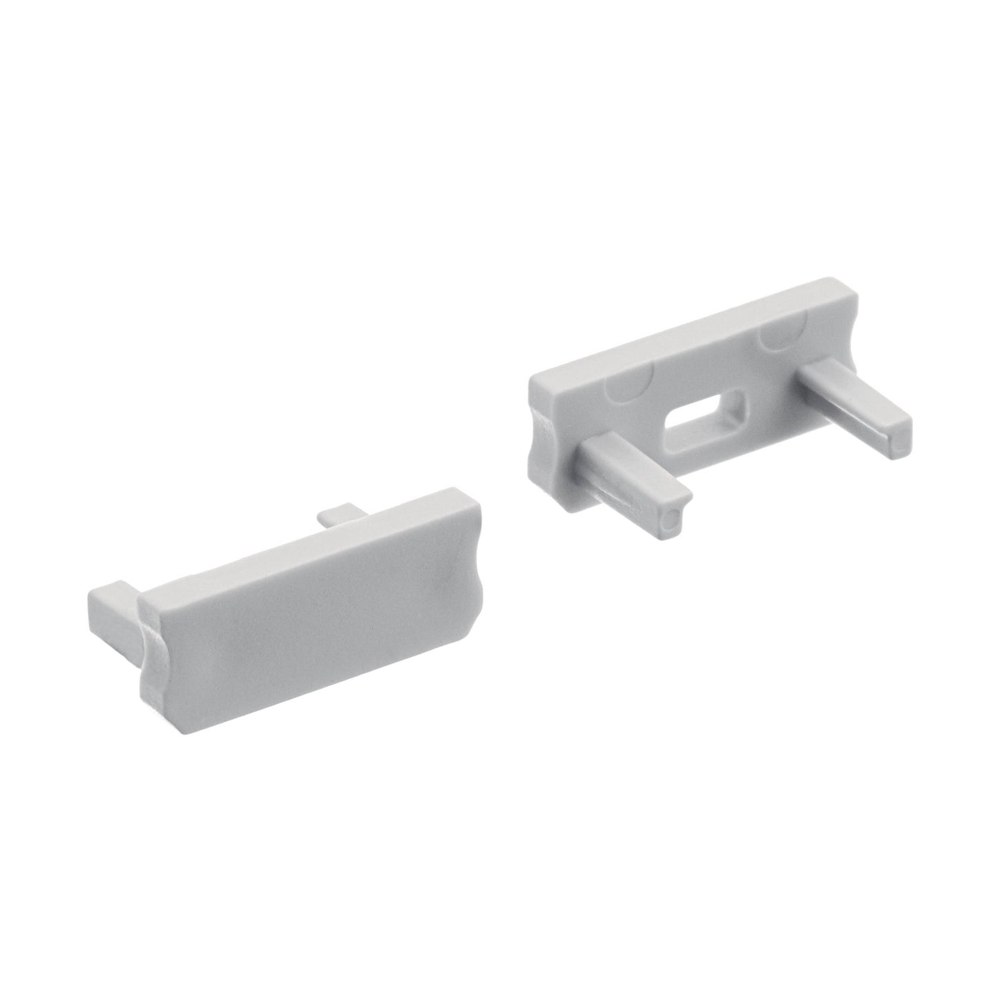 Ils Te Series Tape Extrusion End Cap 5 Pair in Silver