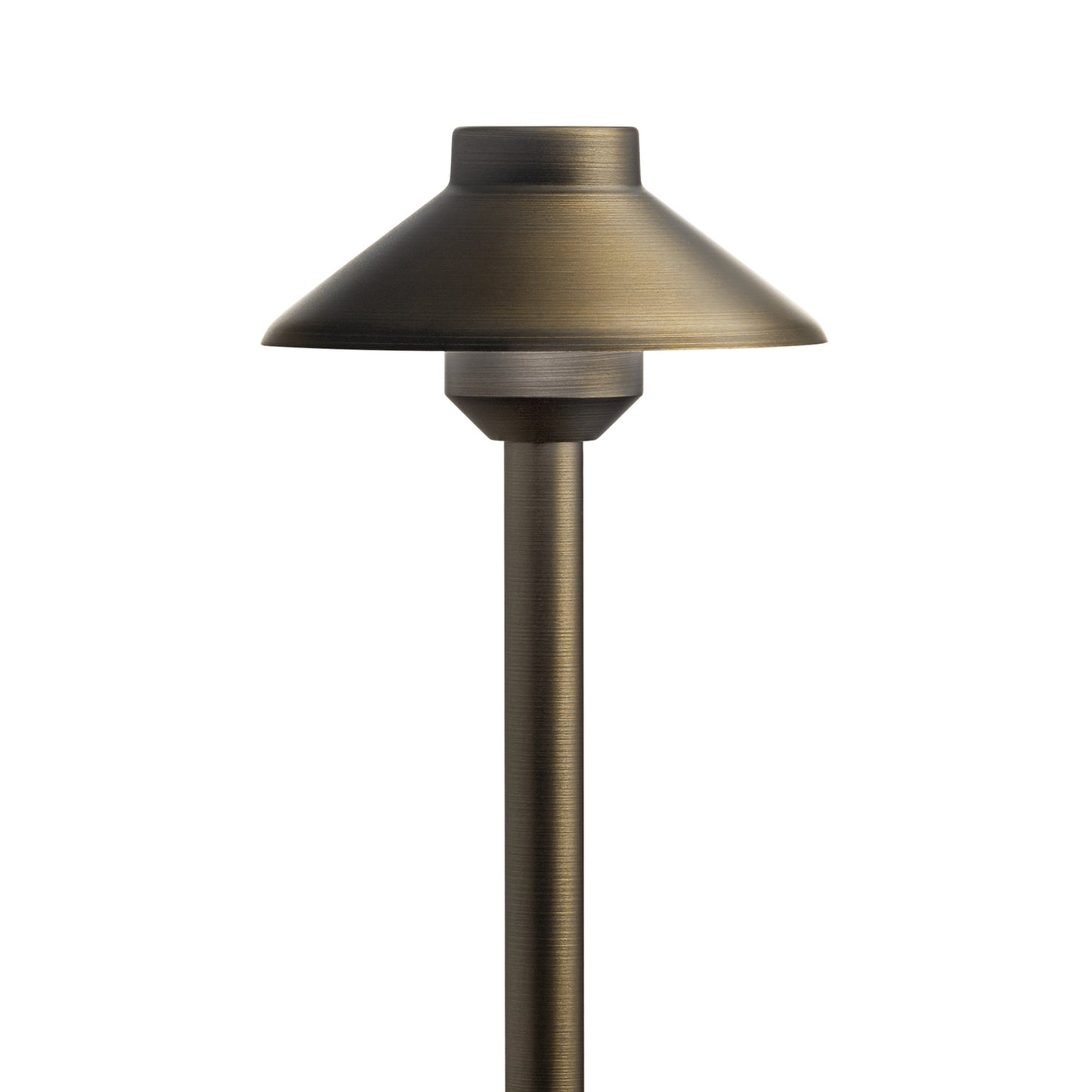 Cbr Led Integrated Stepped Dome LED Path in Centennial Brass