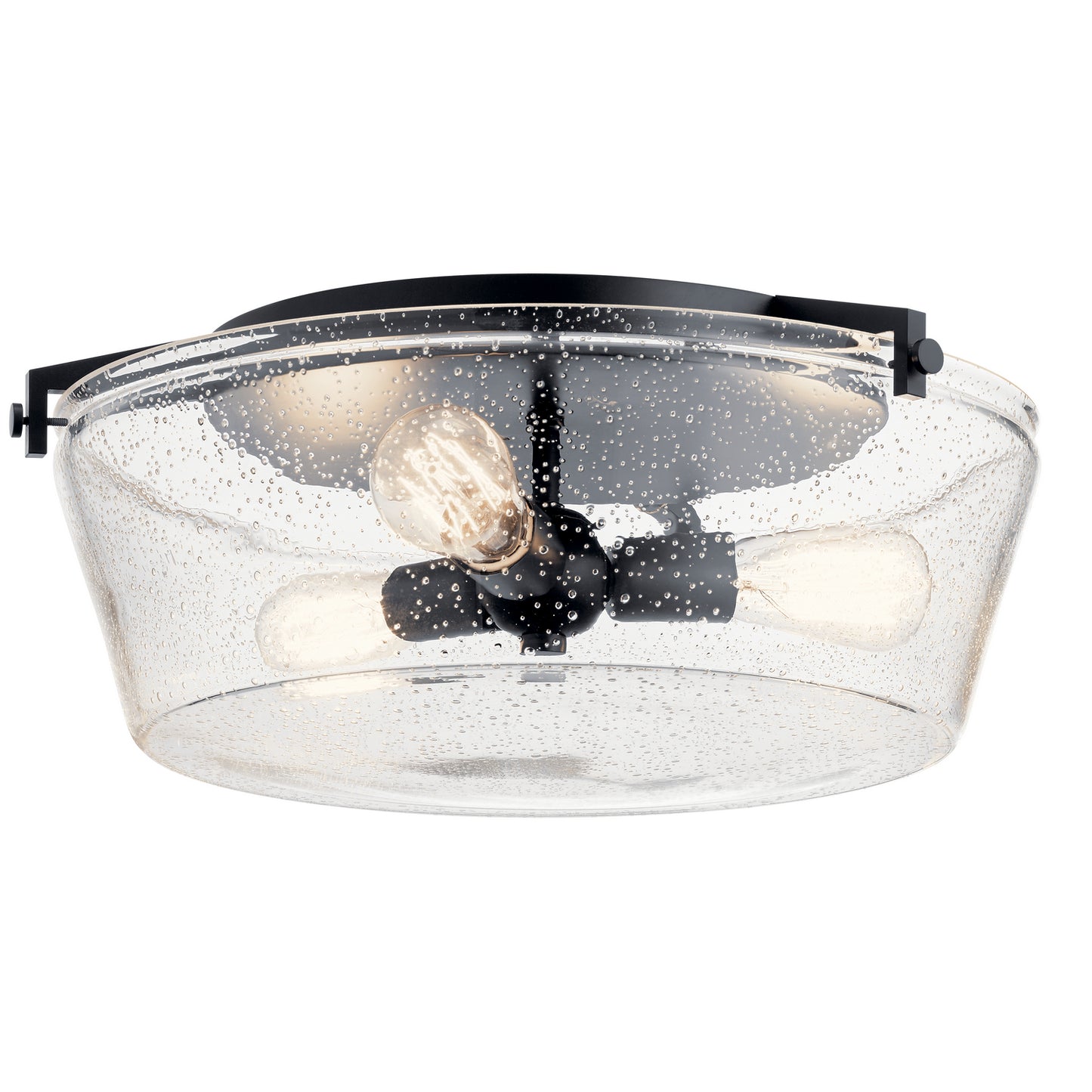 Alton Three Light Flush Mount in Black