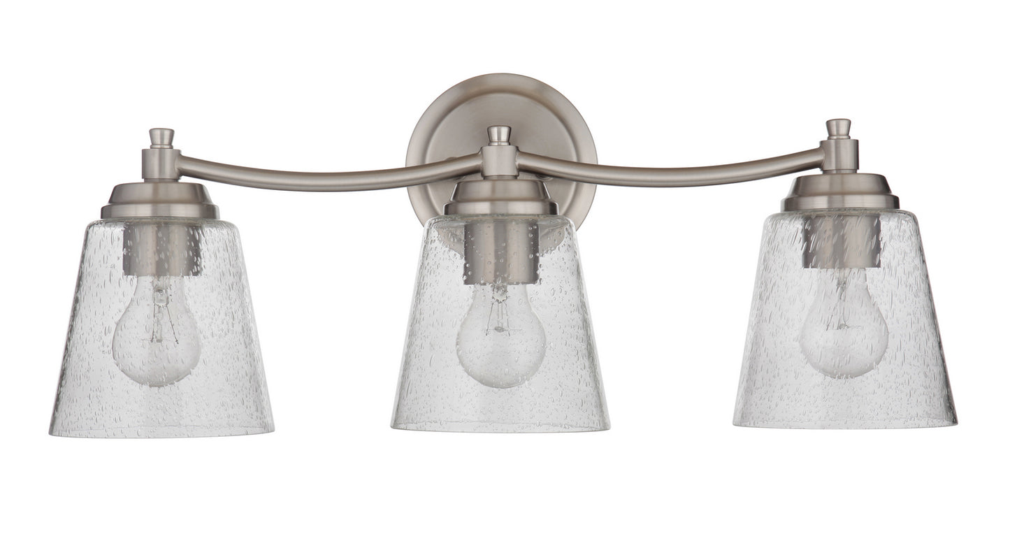 Tyler Three Light Vanity in Brushed Polished Nickel