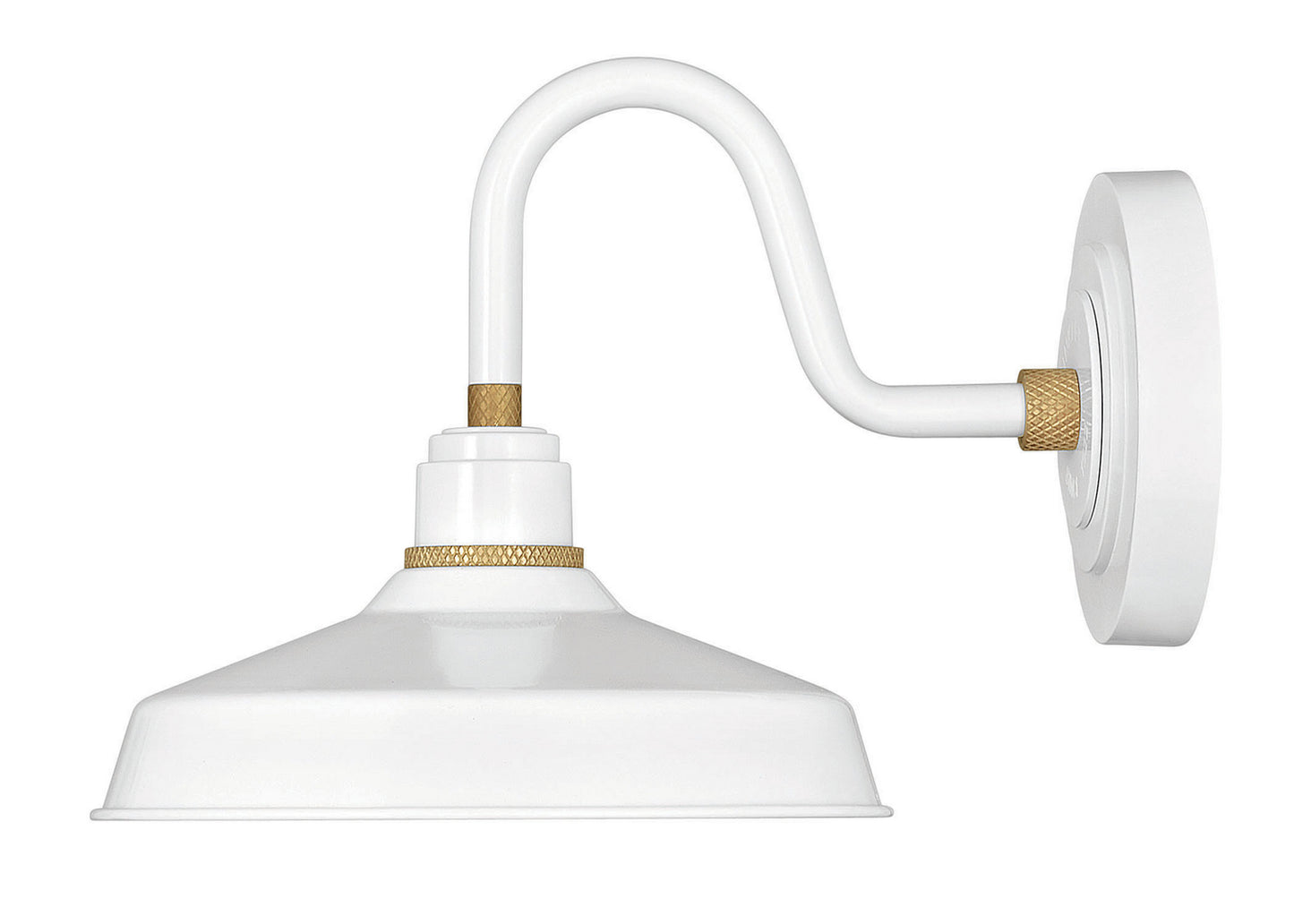 Foundry Classic LED Barn Light in Gloss White