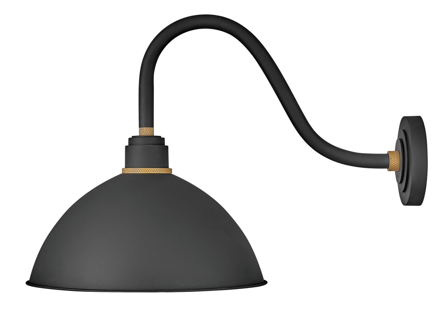 Foundry Dome LED Barn Light in Textured Black